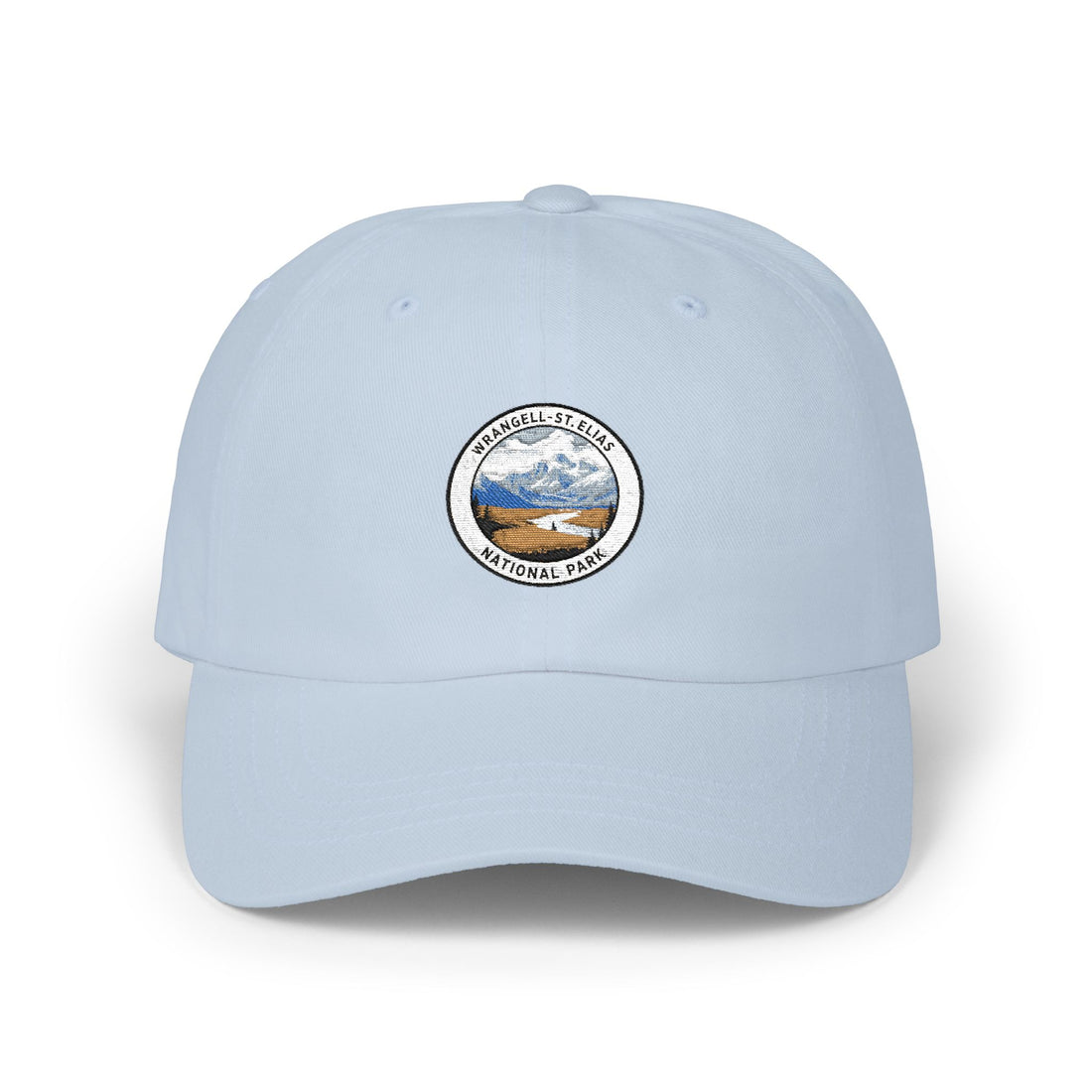 Wrangell St Elias Mountain Landscape Patch Classic Dad Cap | Scenic Outdoor Hat