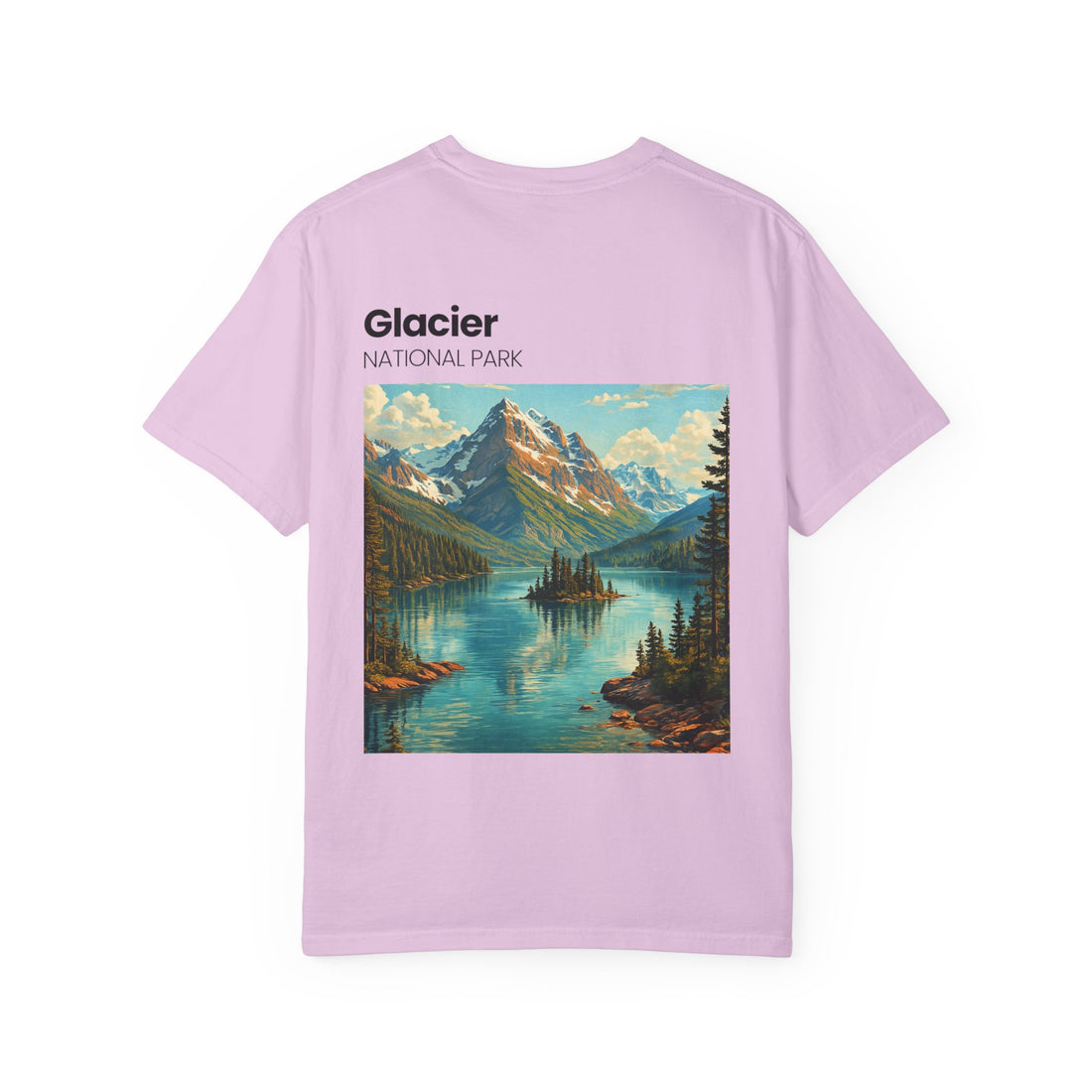 Glacier National Park Landscape T-shirt | Vintage Mountain Lake Tee