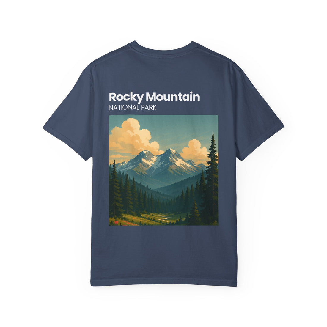 Rocky Mountain National Park Vintage Poster T-shirt | Mountain Landscape Tee