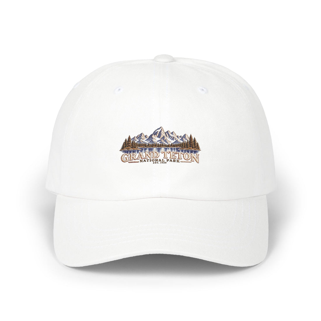 Grand Teton National Park Lake Reflection Dad Cap