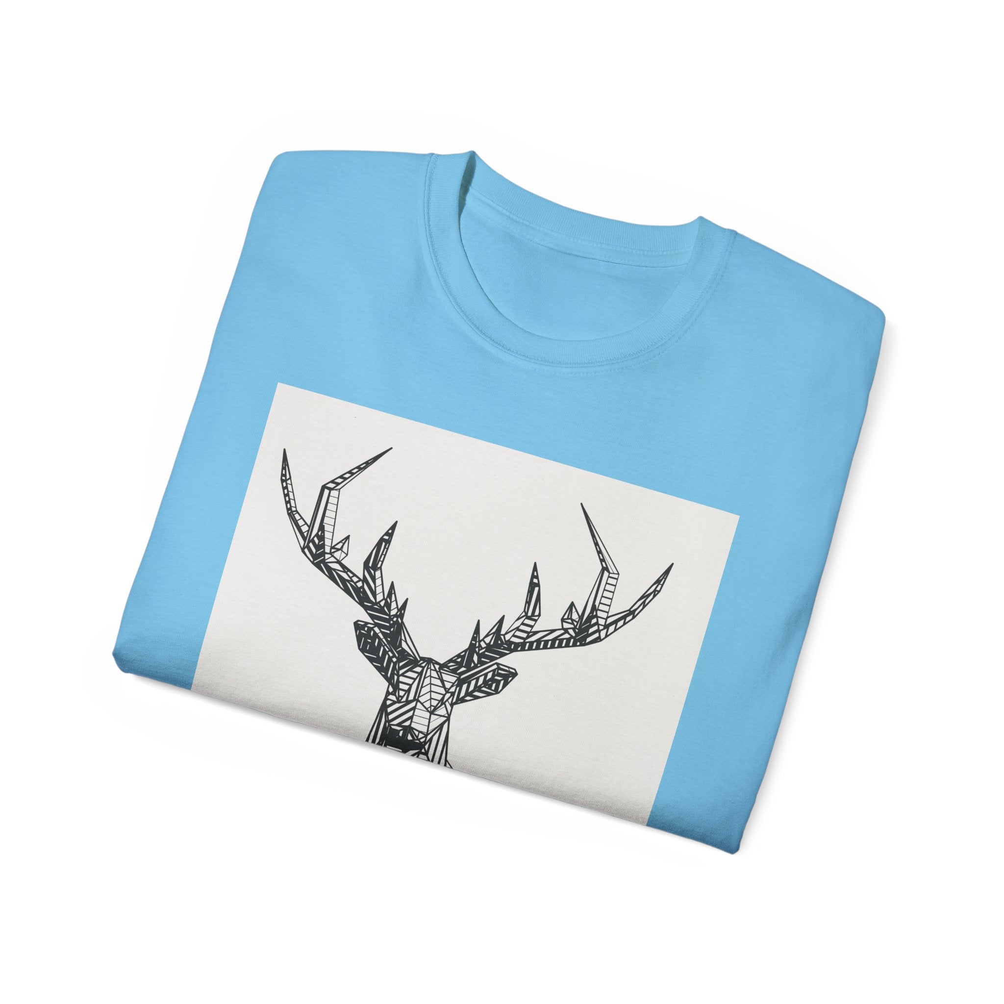 Geometric Deer Graphic Tee - Unisex Ultra Cotton T-Shirt