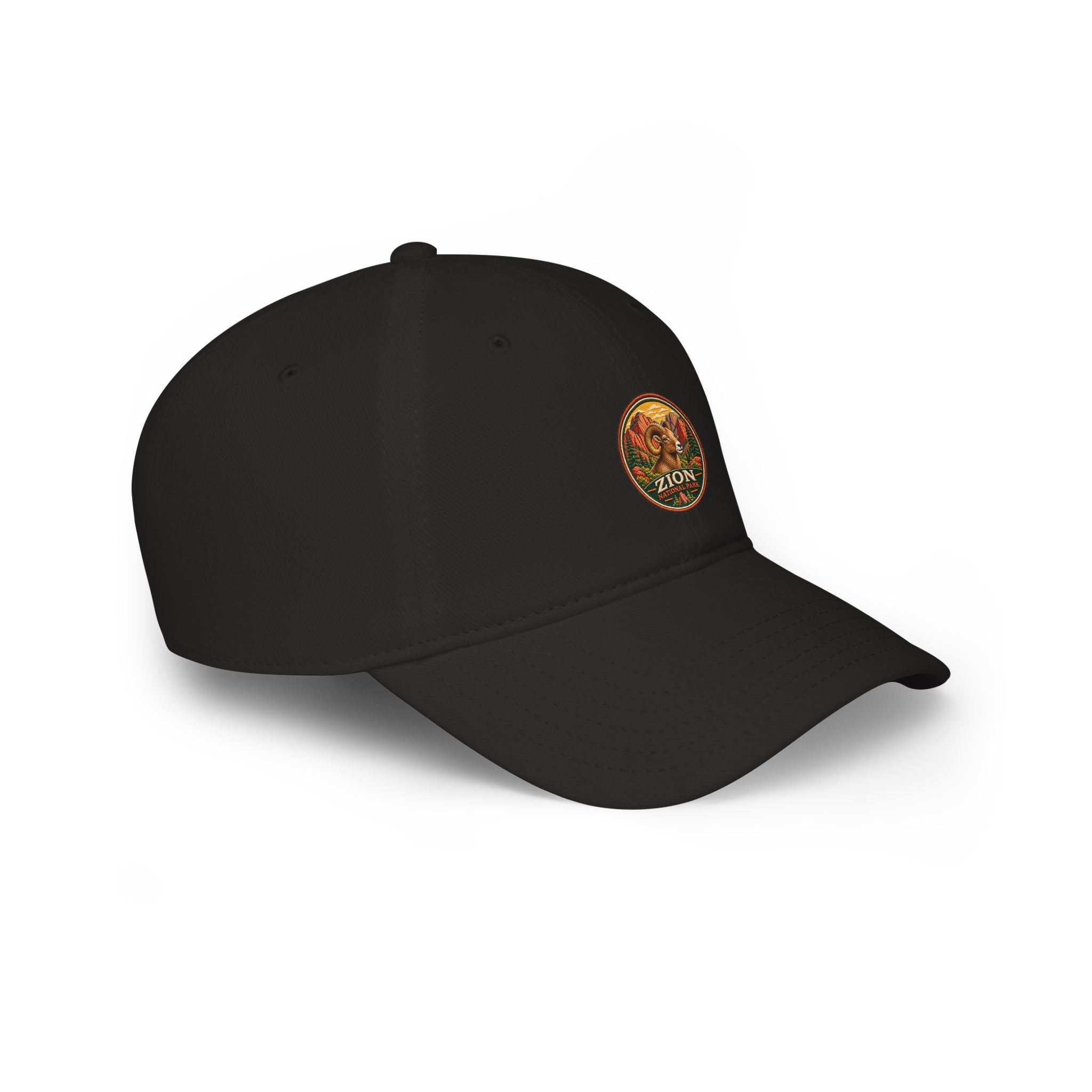 Bighorn Sheep Zion National Park Vintage Graphic Cap round logo