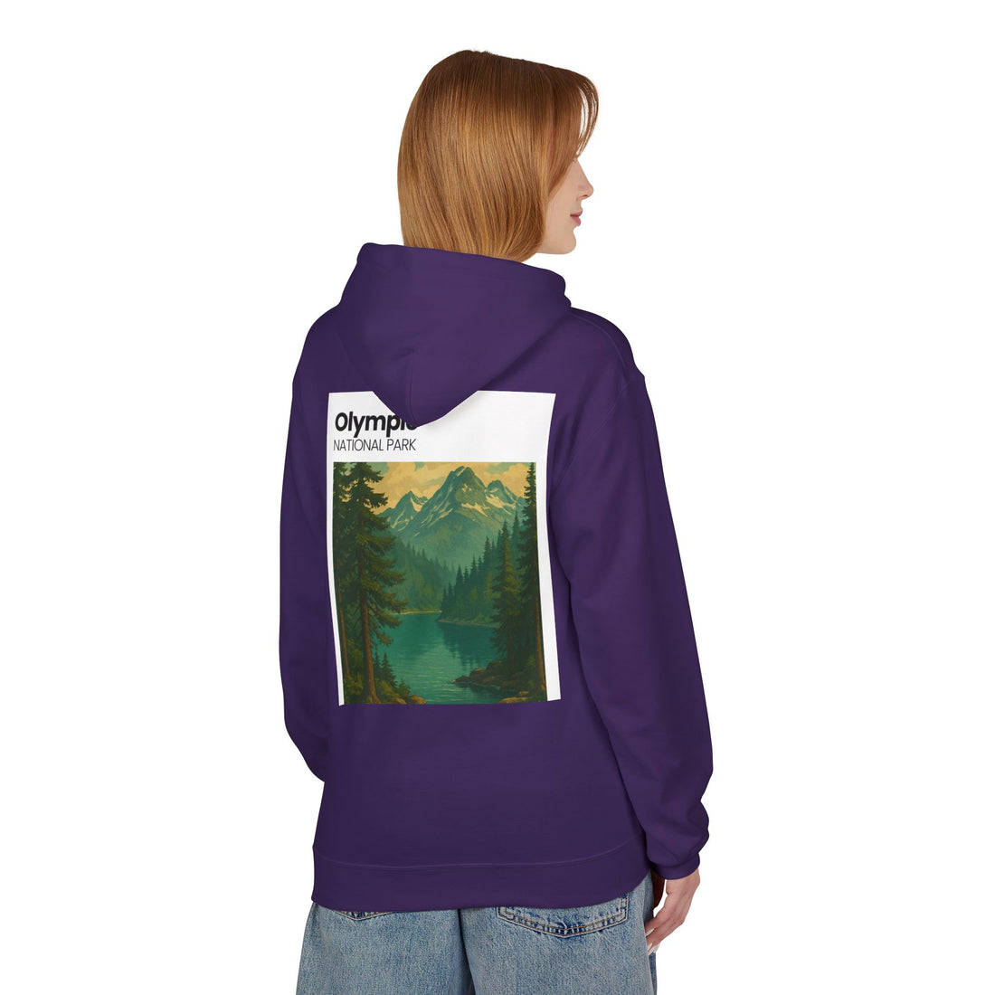 Olympic National Park landscape Hoodie | Mountain Lake Scenic Apparel