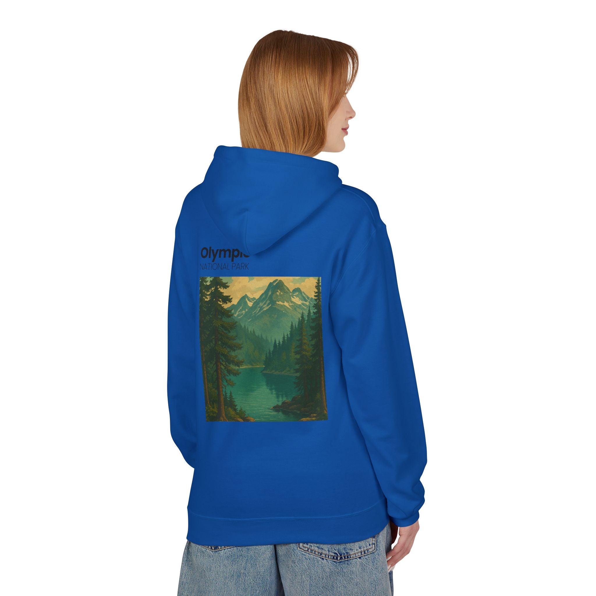 Olympic National Park landscape Hoodie | Mountain Lake Scenic Apparel
