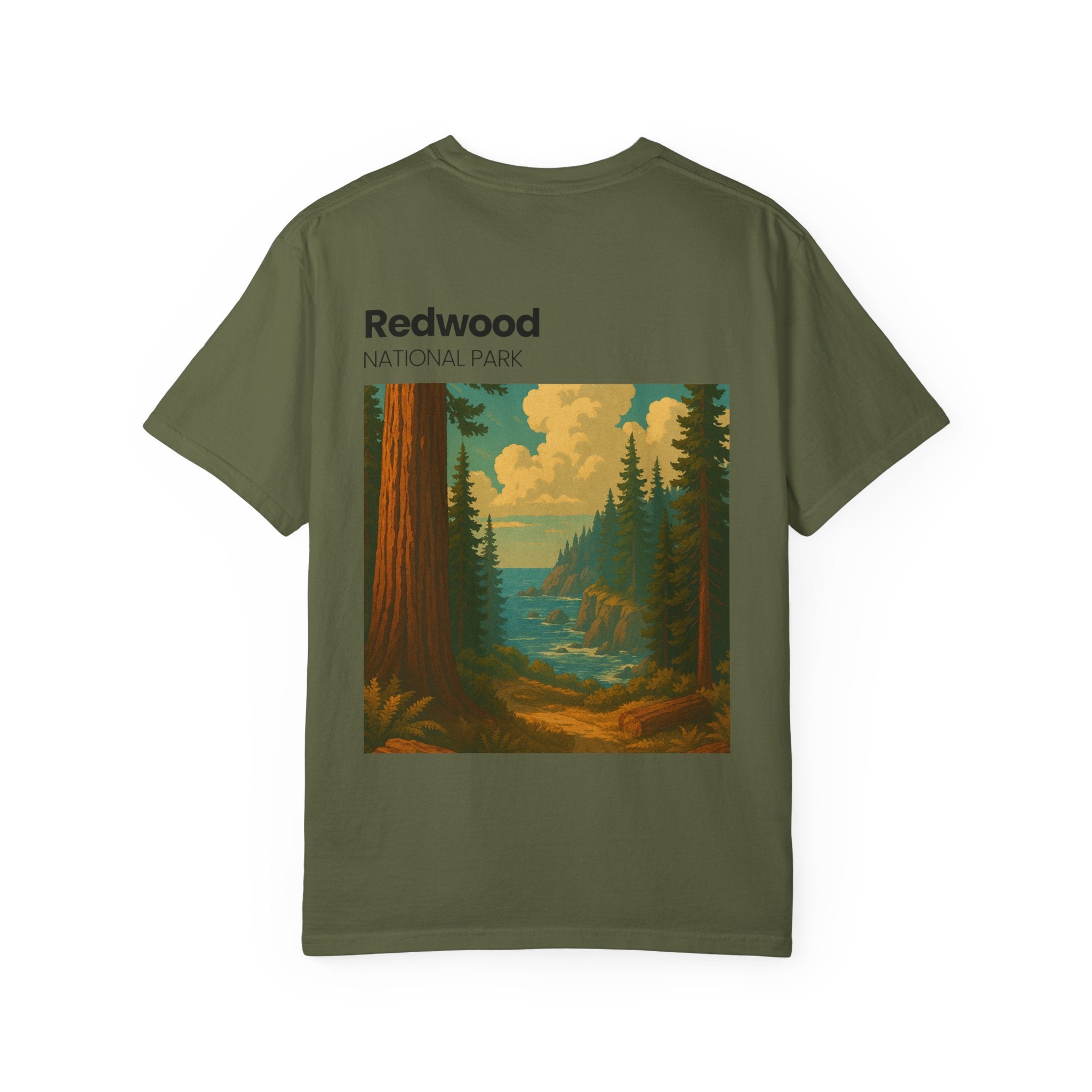 Redwood National Park landscape T-Shirt | Vintage nature scene