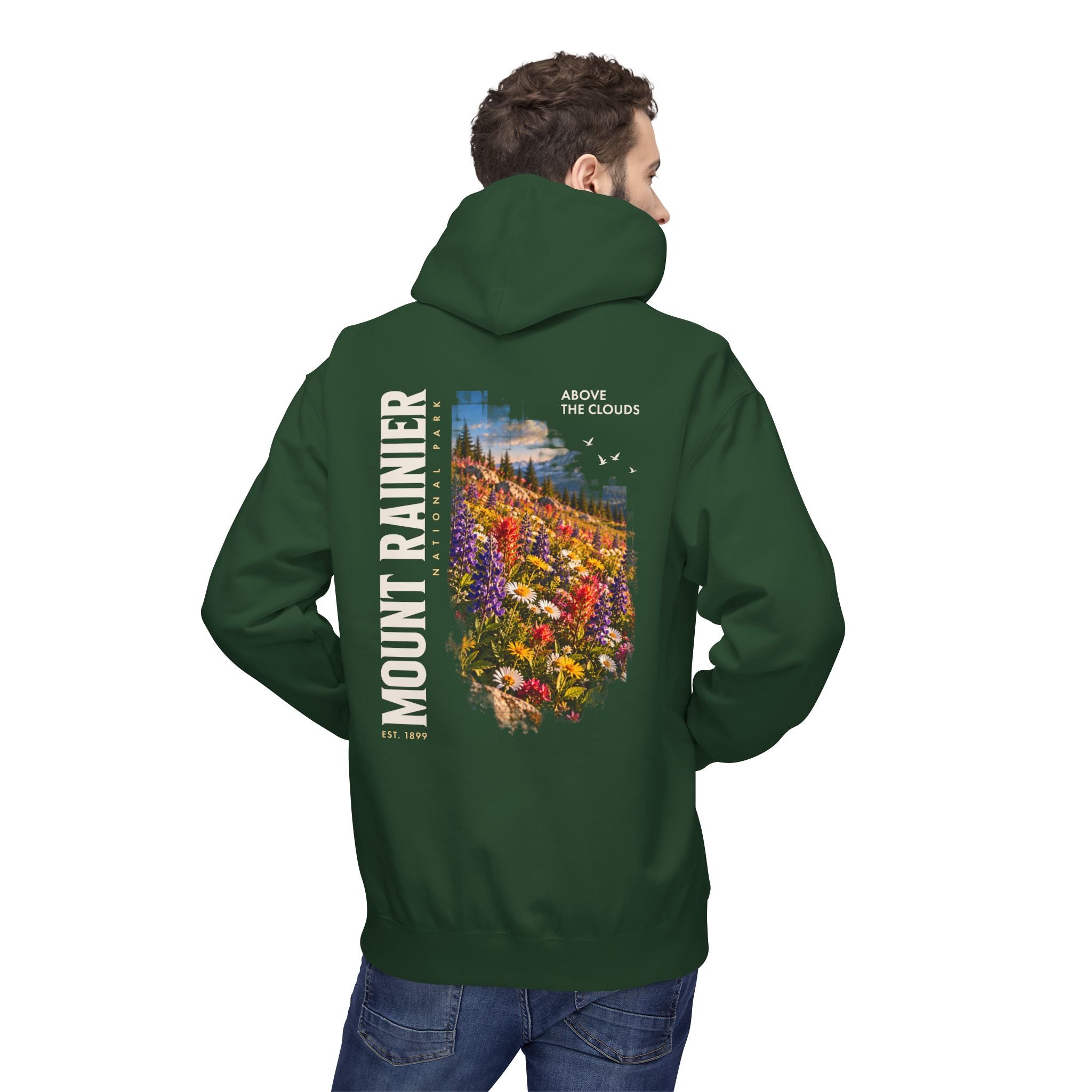 Mount Rainier National Park – Wildflower Meadow Graphic Hoodie