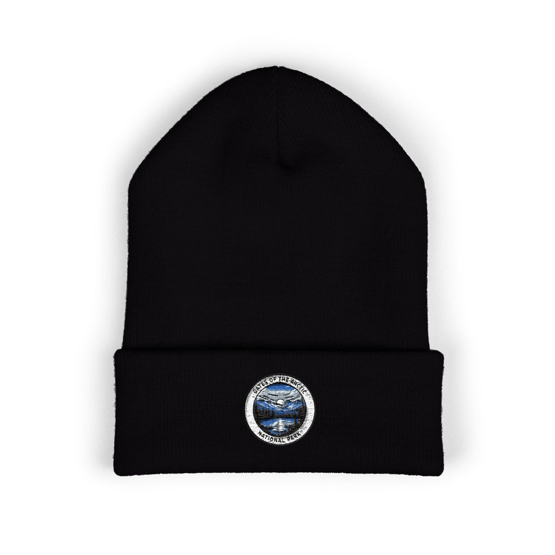 Blue Marble Planet Embroidered Beanie | Cuffed Knit Hat