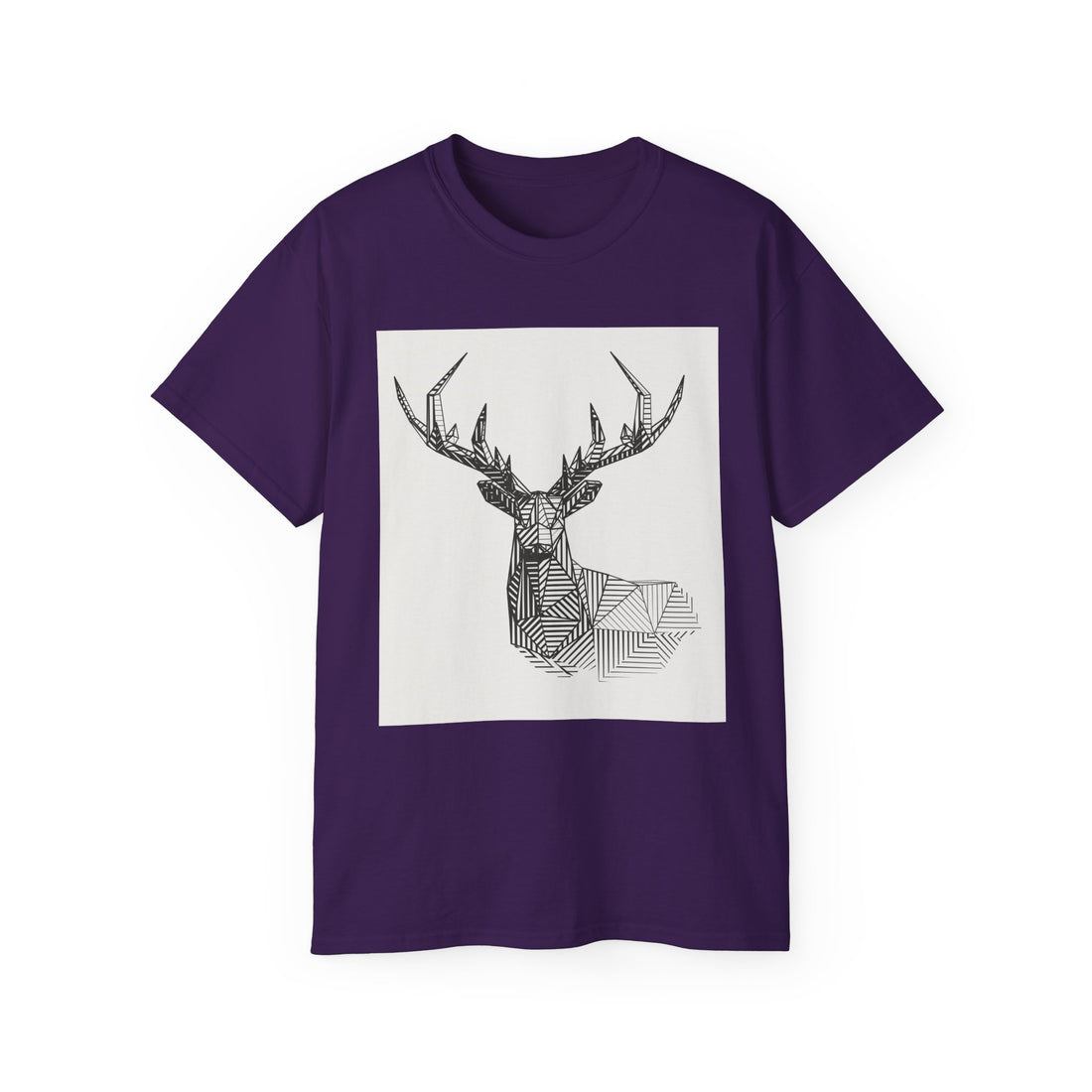 Geometric Deer Graphic Tee - Unisex Ultra Cotton T-Shirt