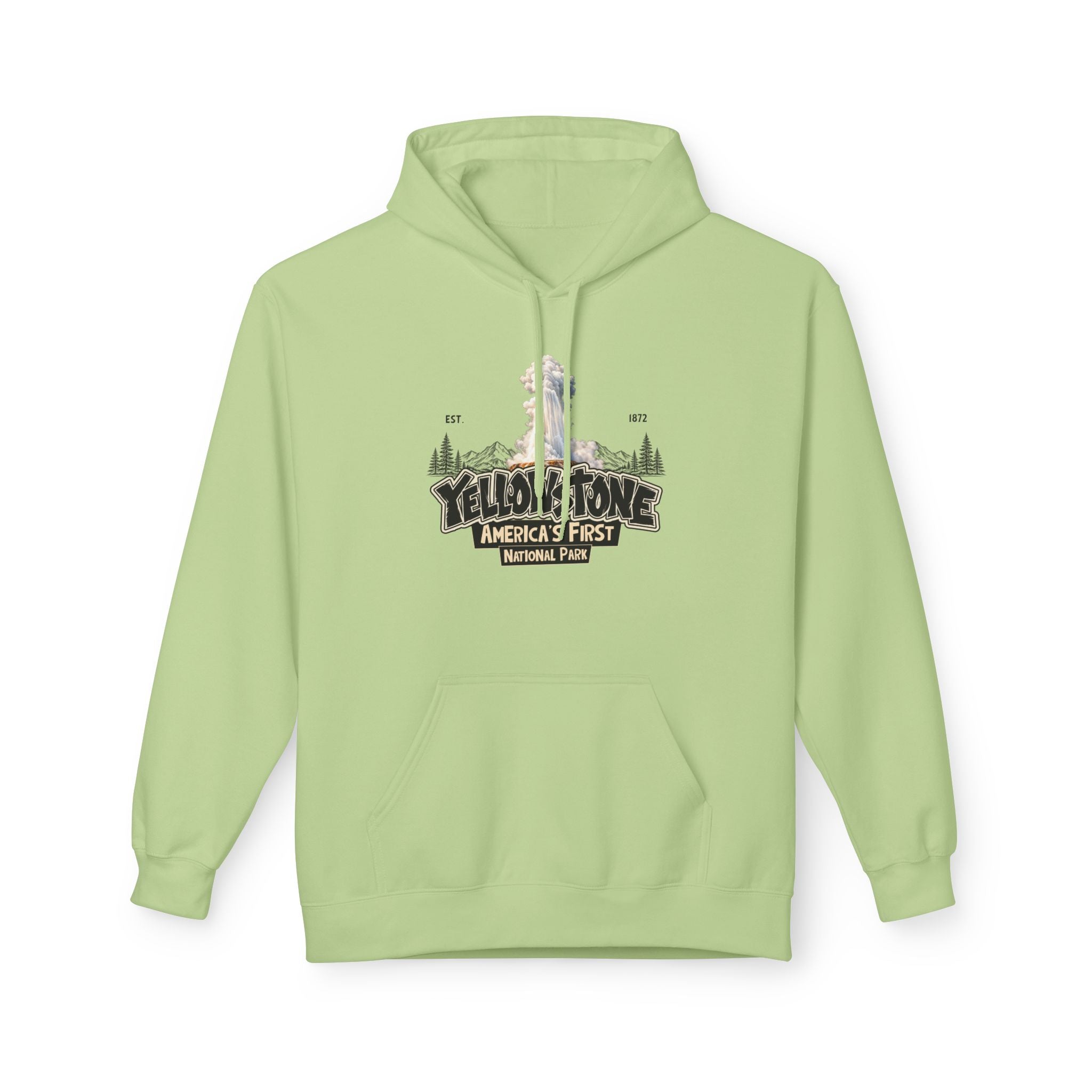 Yellowstone Old Faithful – Where the Wild Still Roams Hoodie Model1