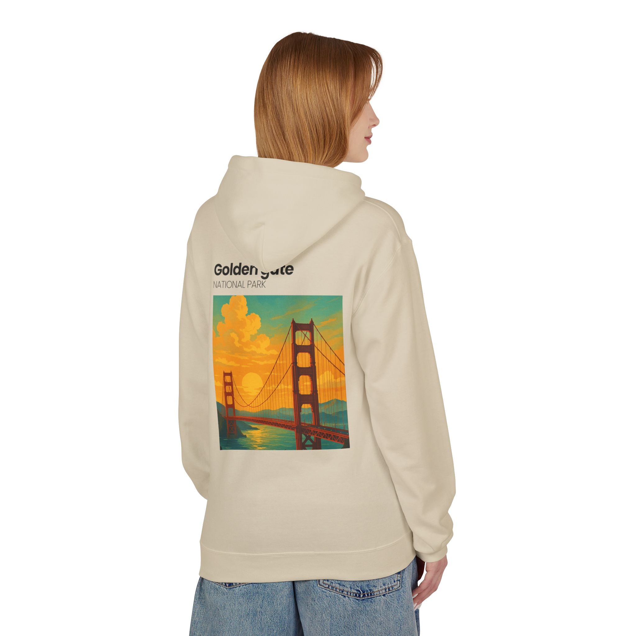 Golden Gate National Park illustration Hoodie | Golden Gate Bridge travel sweatshirt