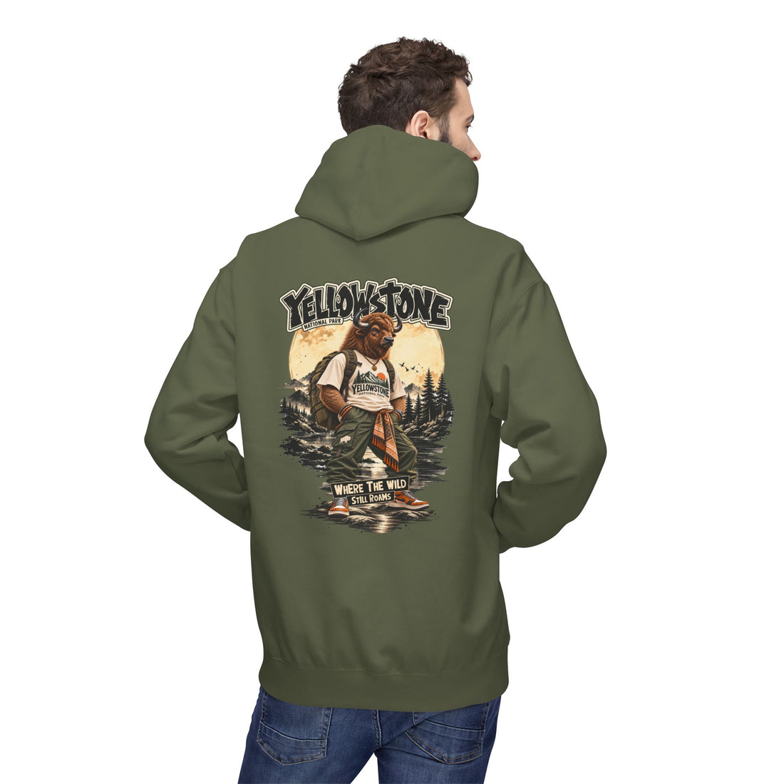 Yellowstone Bison – Where the Wild Still Roams Hoodie