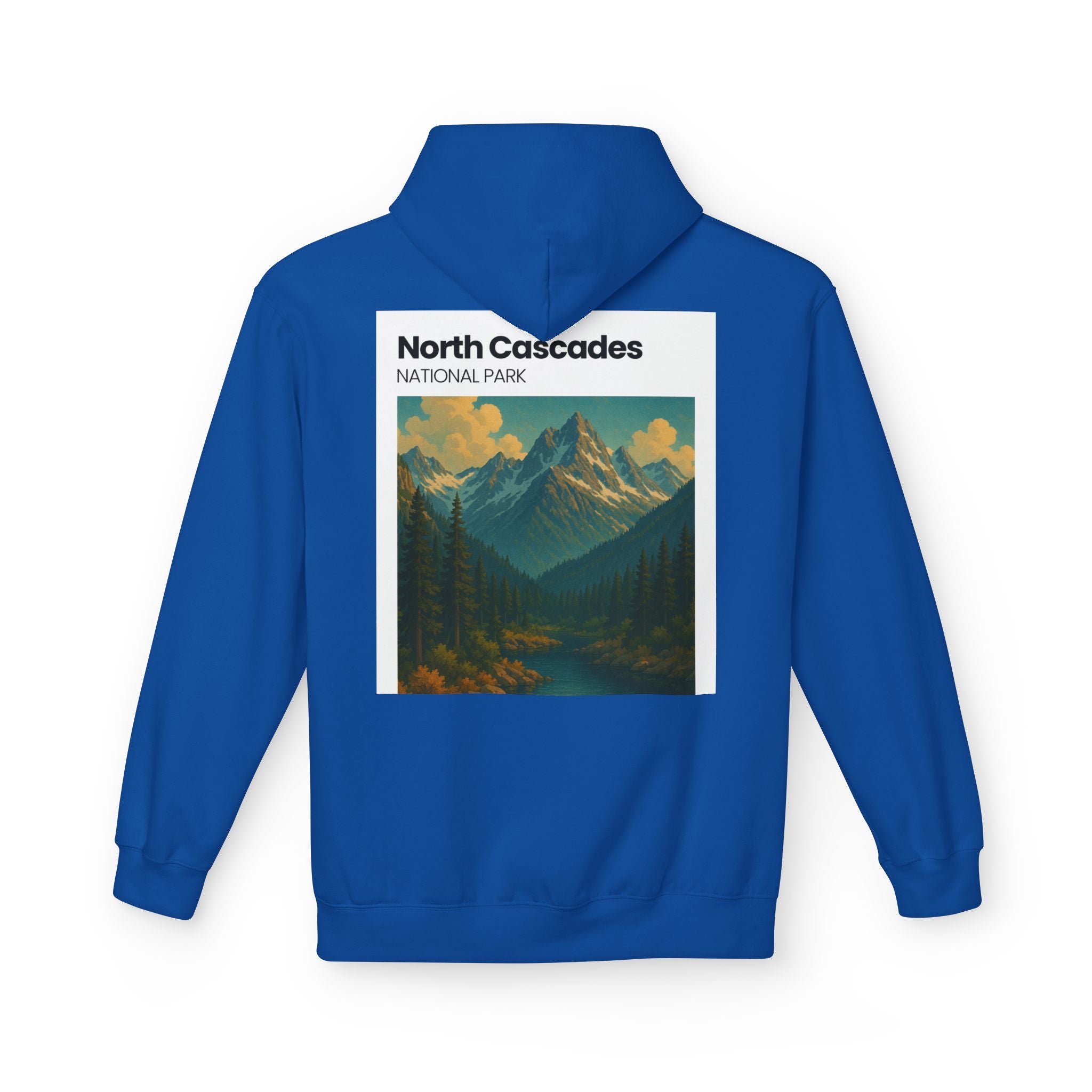 North Cascades National Park mountain art Hoodie | vintage landscape pullover