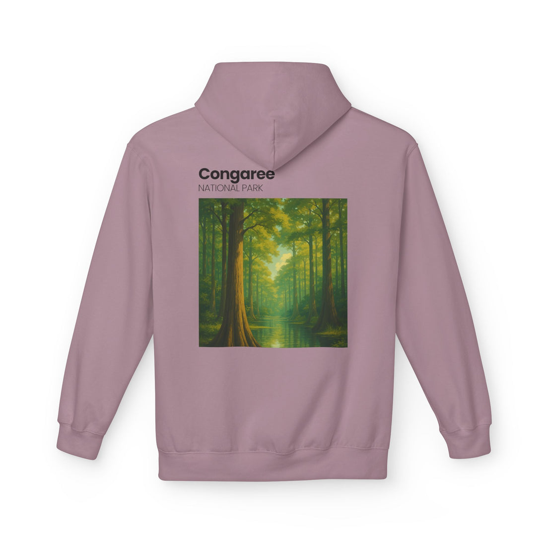 Congaree National Park Forest Scene Hoodie | Scenic Tree Landscape Pullover