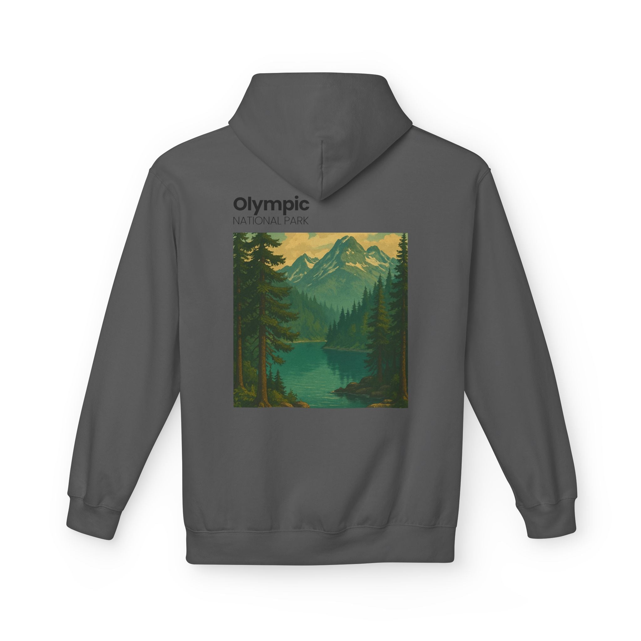 Olympic National Park landscape Hoodie | Mountain Lake Scenic Apparel