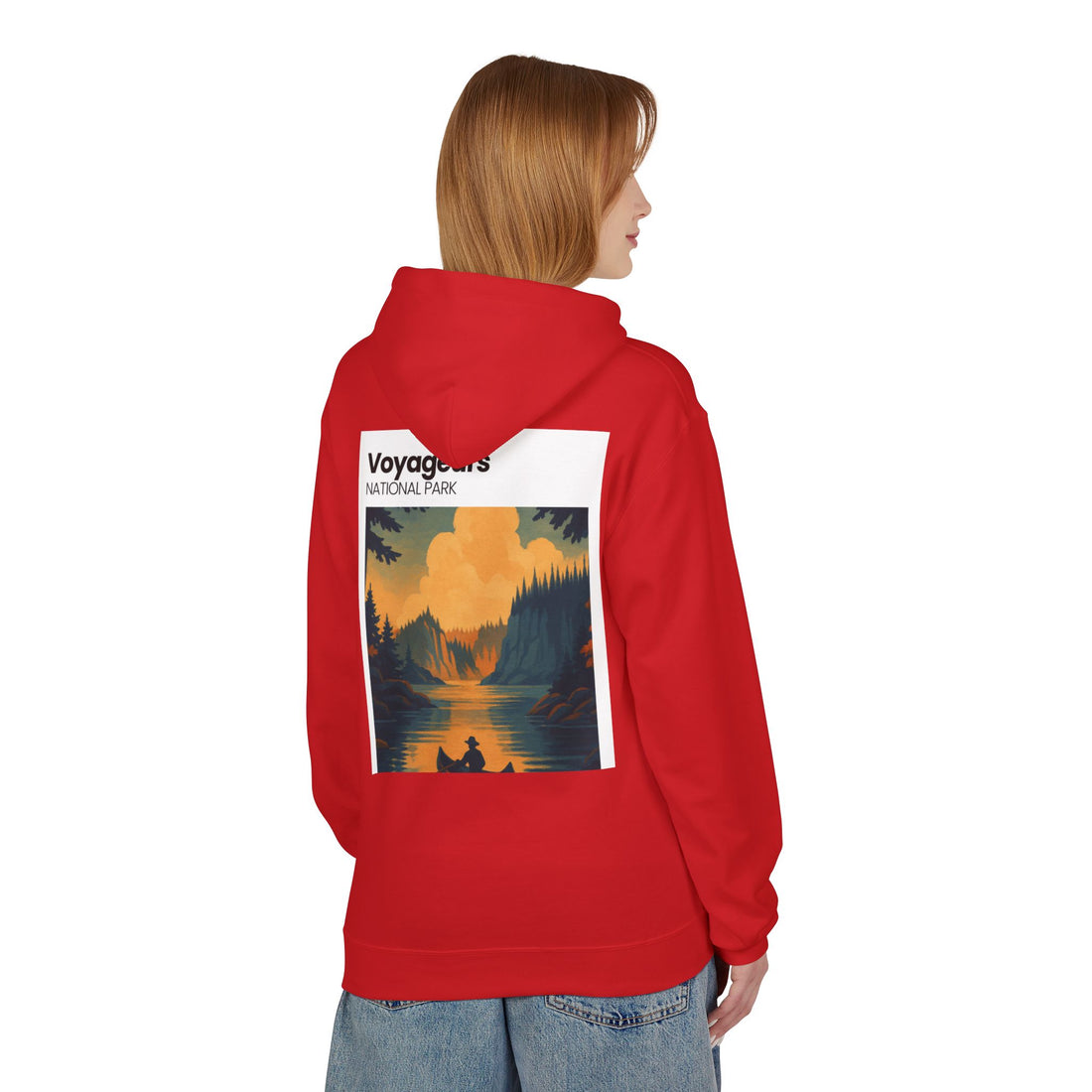 Voyageurs National Park Canoe Sunset Hoodie | Nature Landscape Pullover