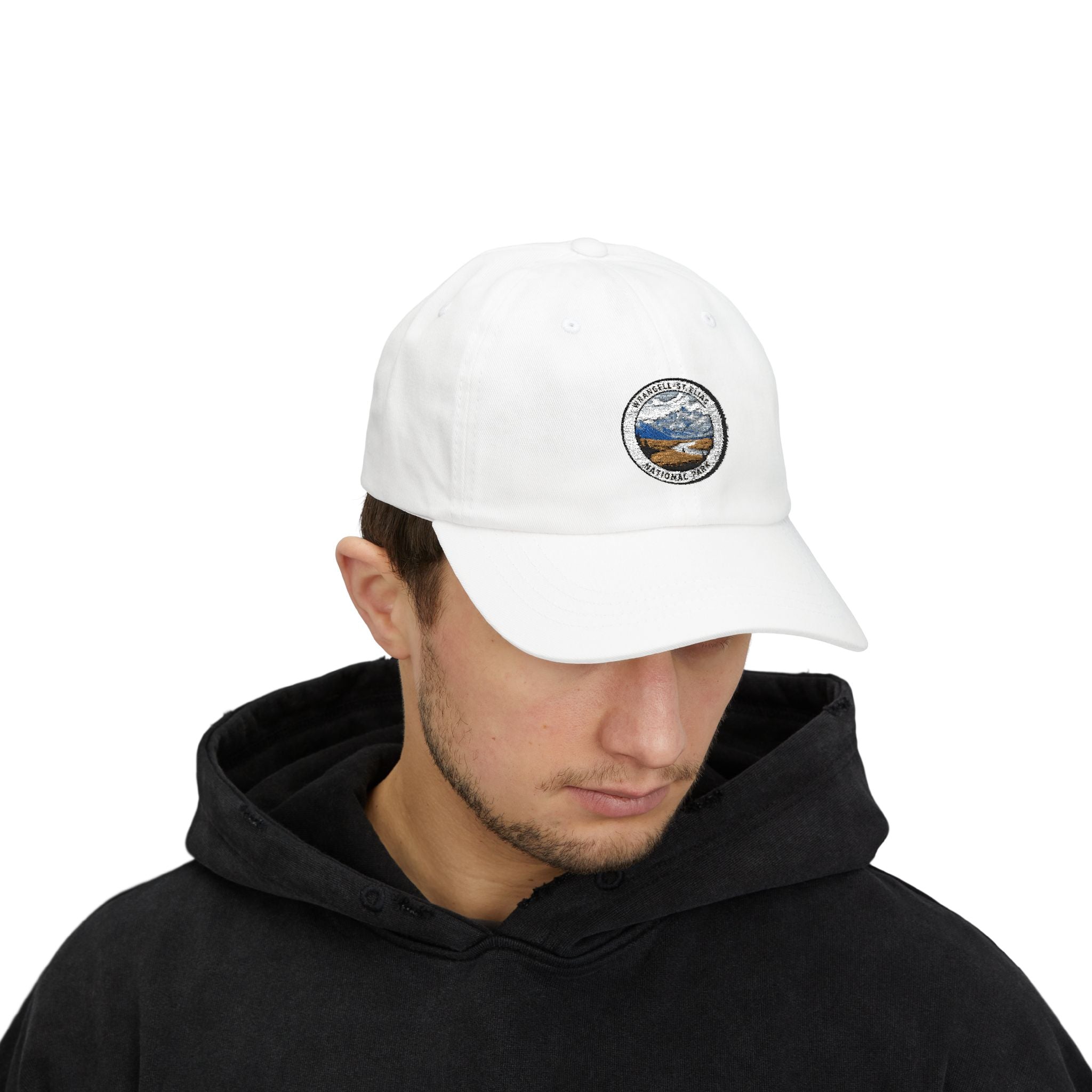 Wrangell St Elias Mountain Landscape Patch Classic Dad Cap | Scenic Outdoor Hat