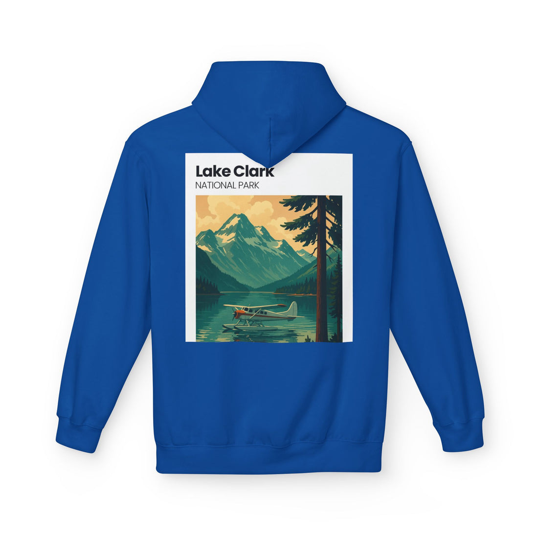 Lake Clark National Park vintage landscape Hoodie | Mountain Lake Seaplane