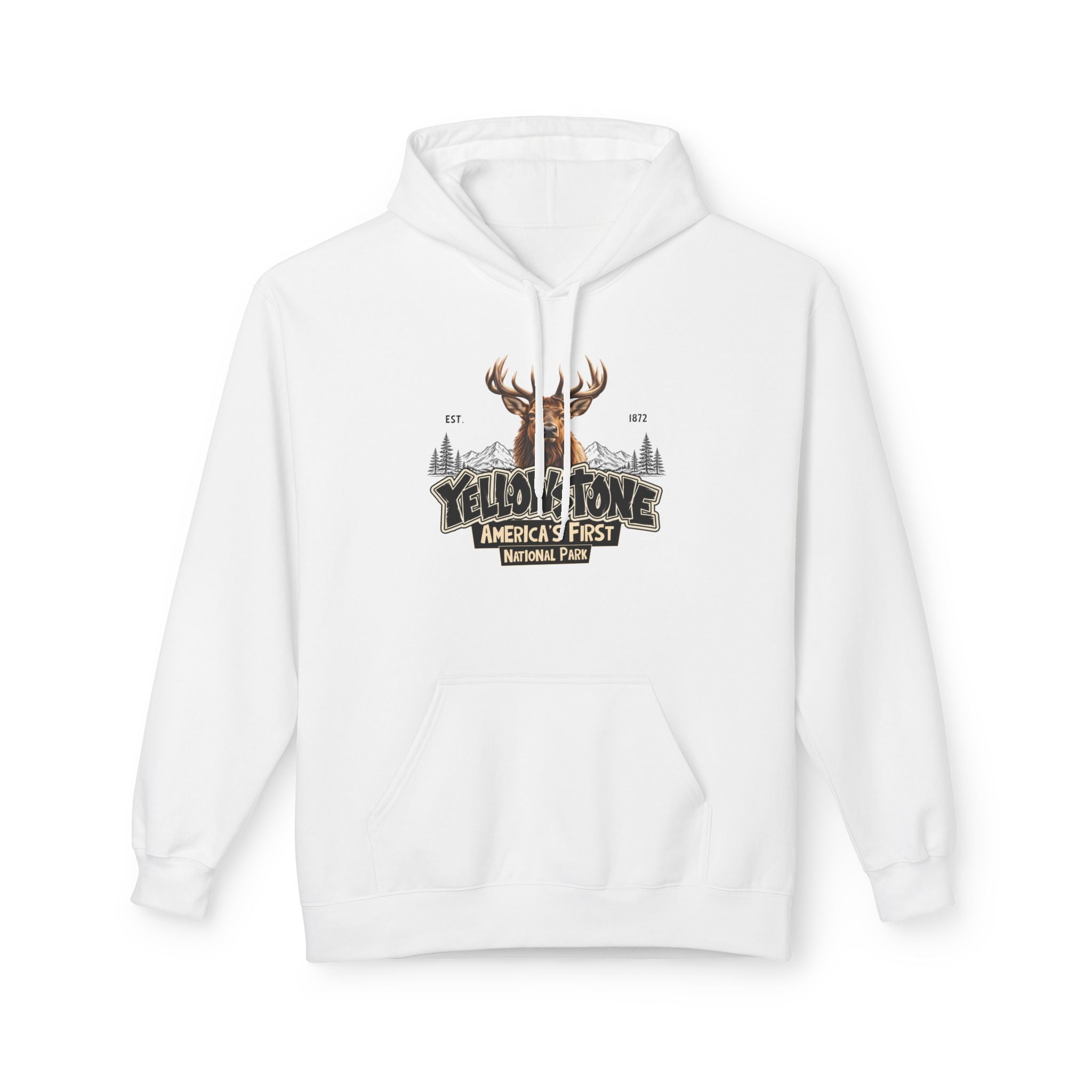 Yellowstone Elk – Where the Wild Still Roams Hoodie Model2