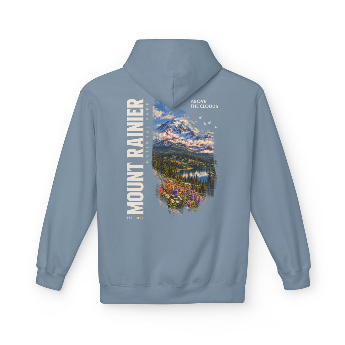 Mount Rainier National Park –  Alpine Scene Graphic Hoodie