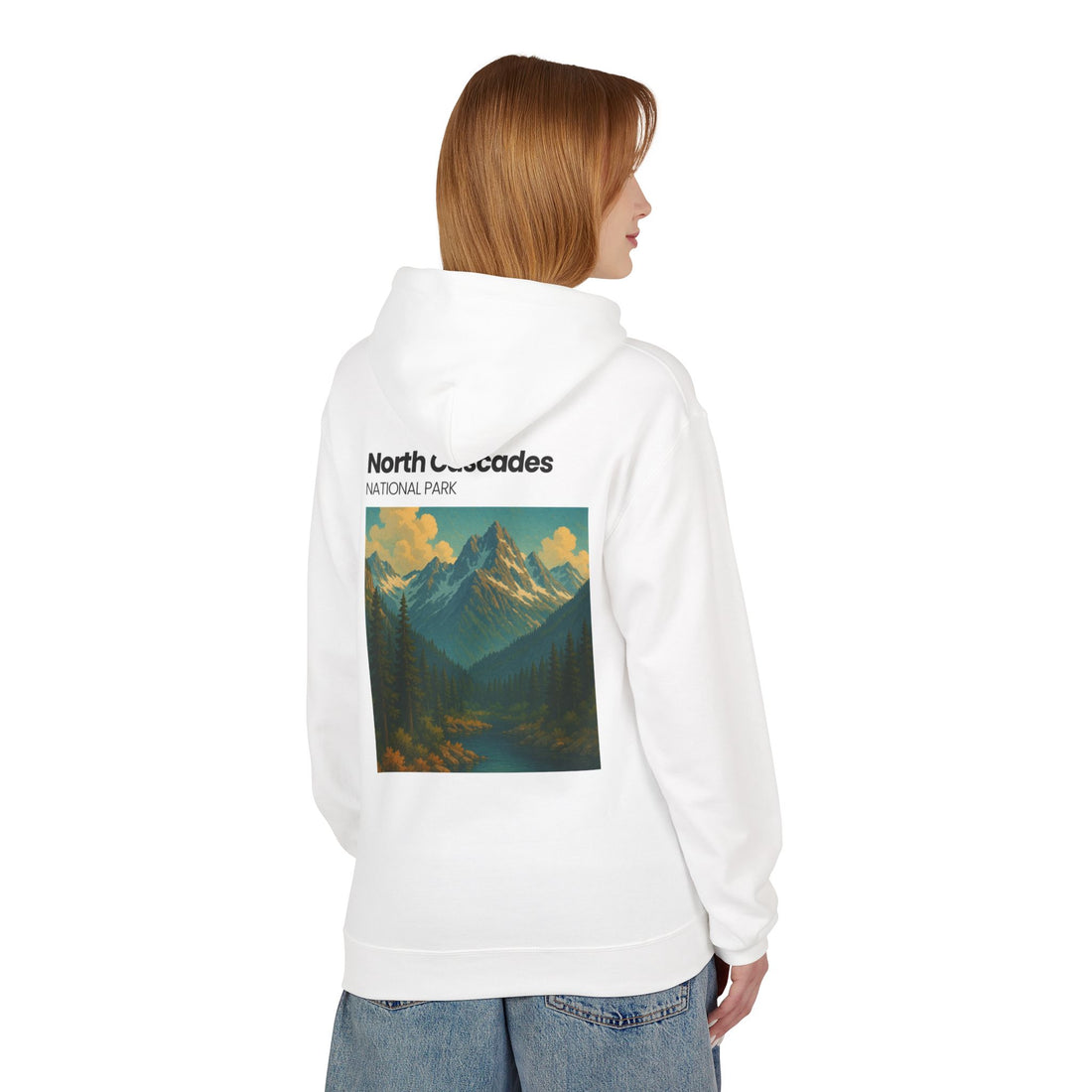 North Cascades National Park mountain art Hoodie | vintage landscape pullover