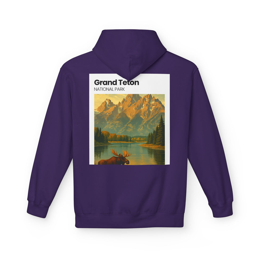 Grand Teton National Park scenic print Hoodie | Moose Lake mountain landscape