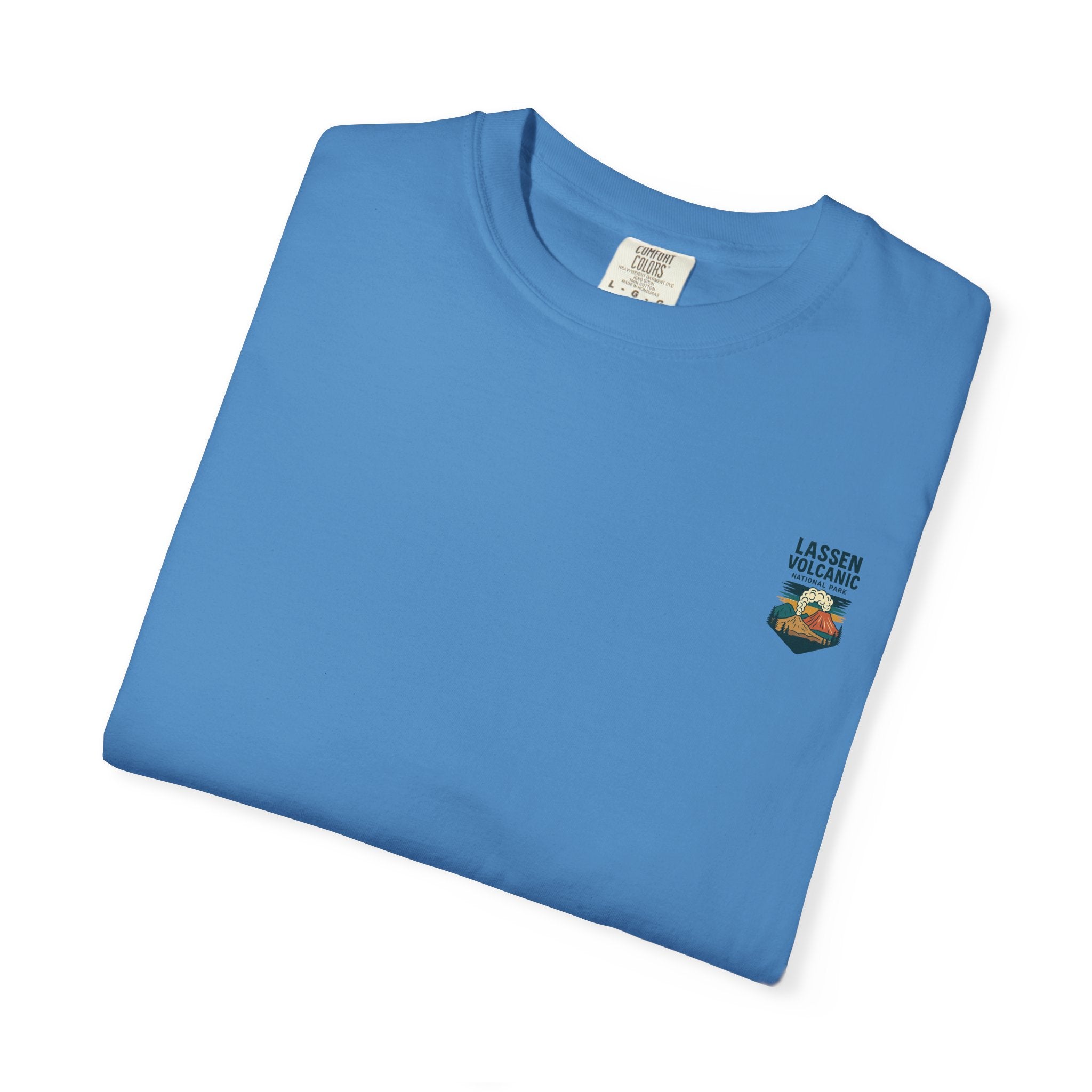 Lassen Volcanic Poster Art T-Shirt | Mountain Eruption Design