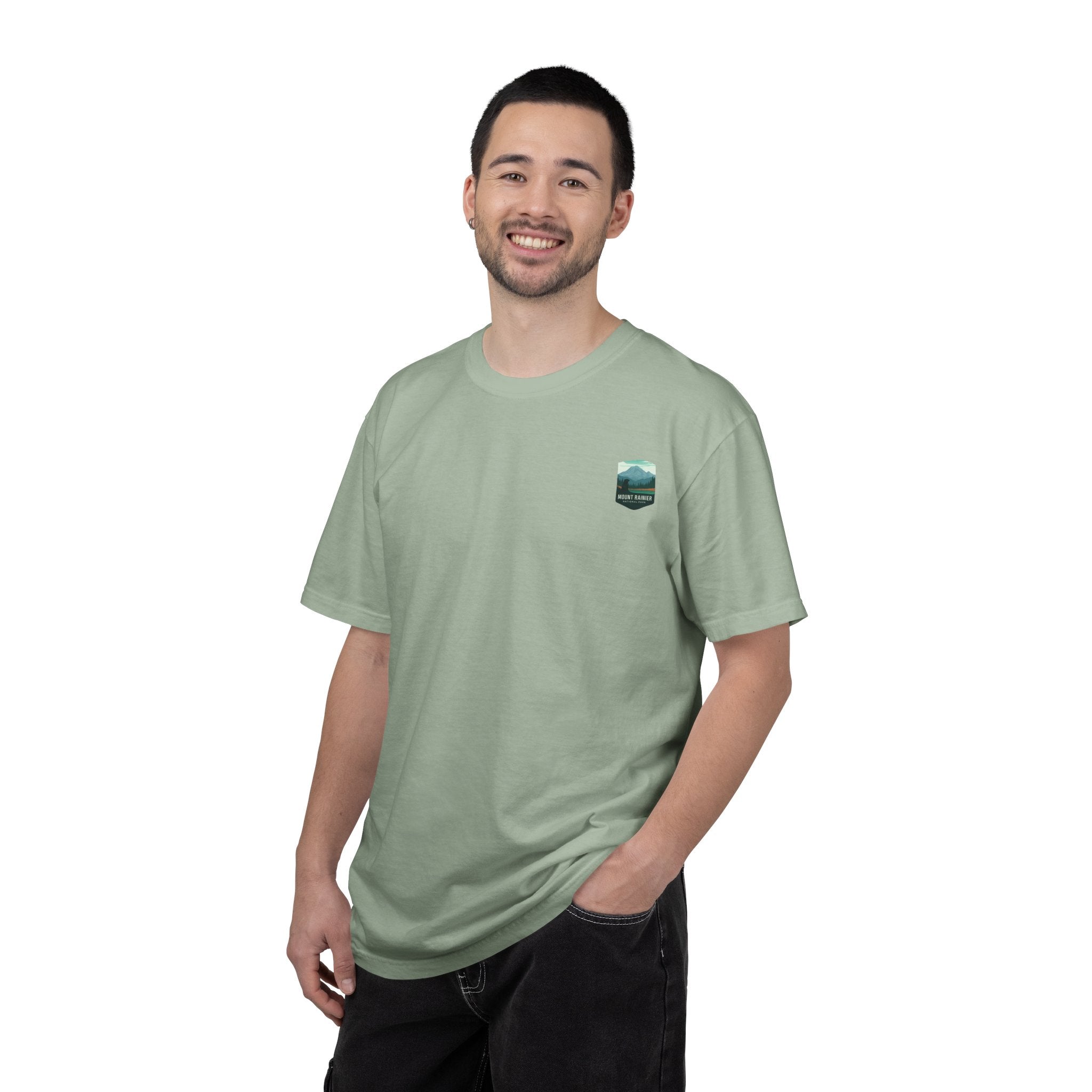Mount Rainier National Park Poster T-Shirt | Vintage Landscape Graphic