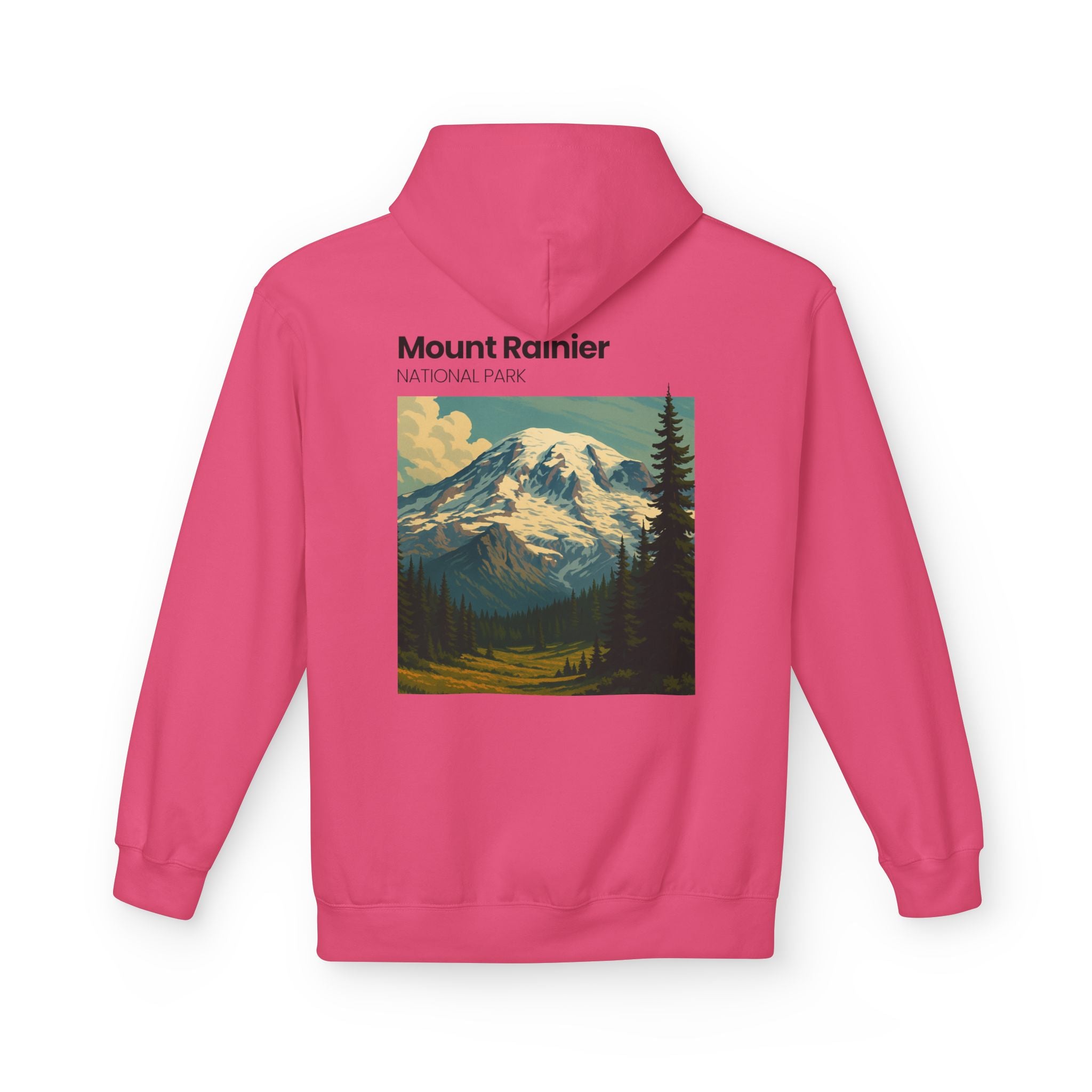 Mount Rainier National Park Hoodie | Vintage Landscape Mountain Design