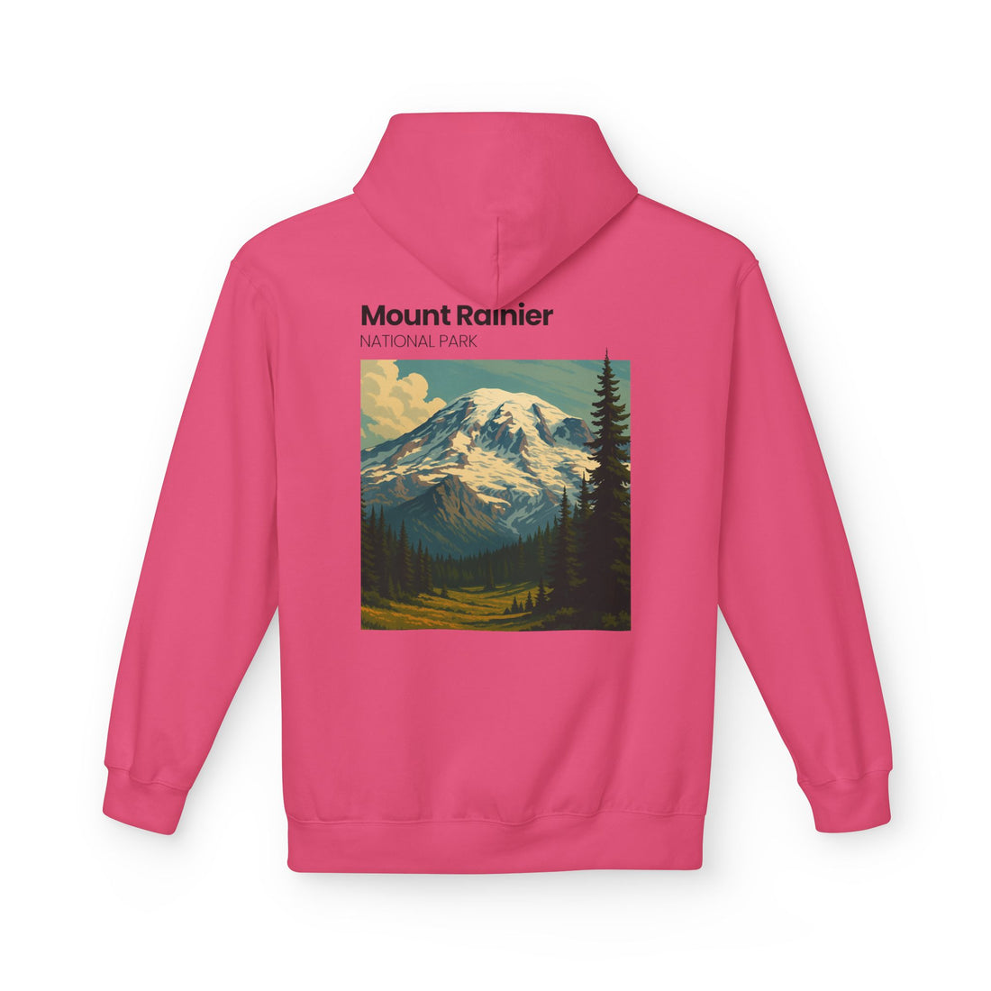 Mount Rainier National Park Hoodie | Vintage Landscape Mountain Design