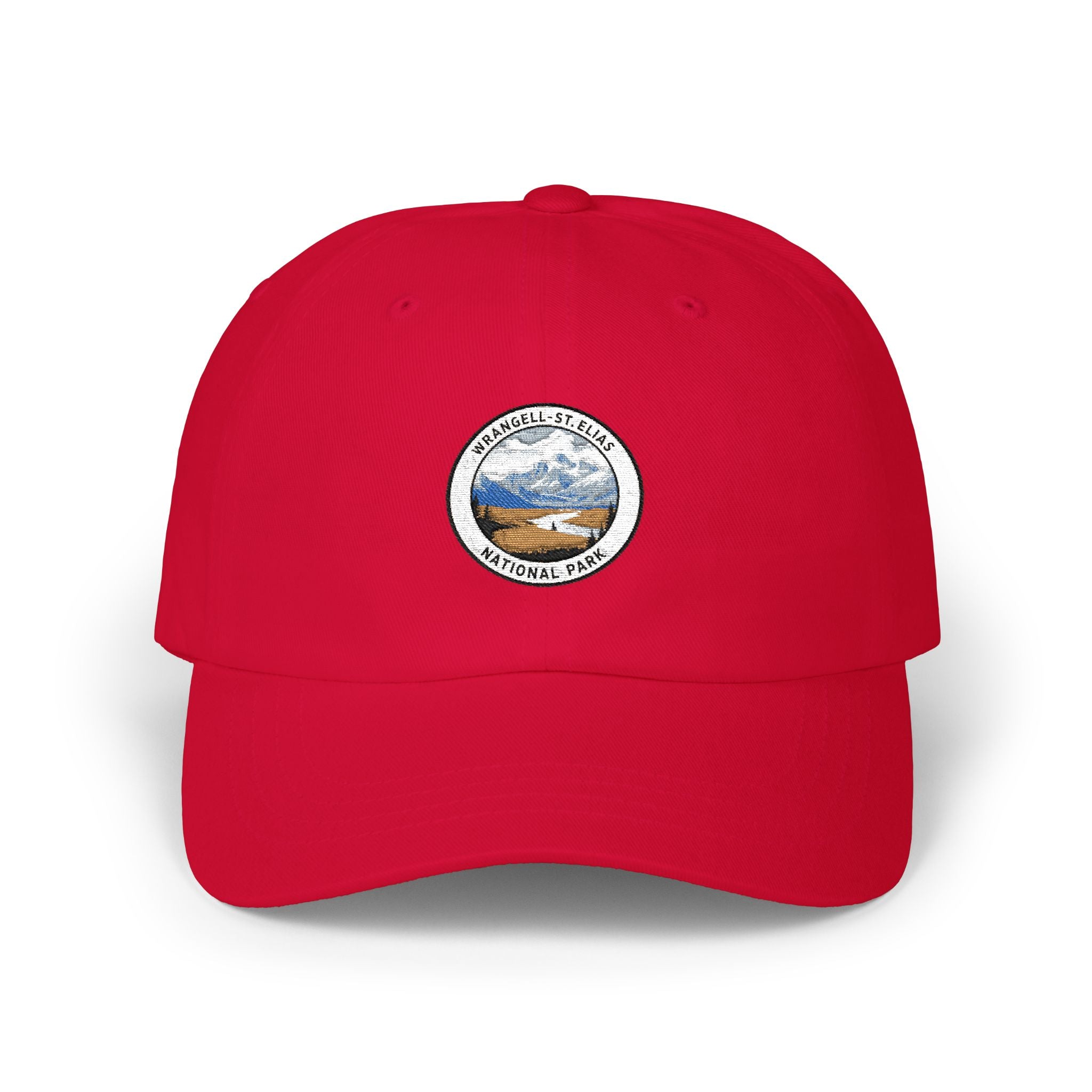 Wrangell St Elias Mountain Landscape Patch Classic Dad Cap | Scenic Outdoor Hat