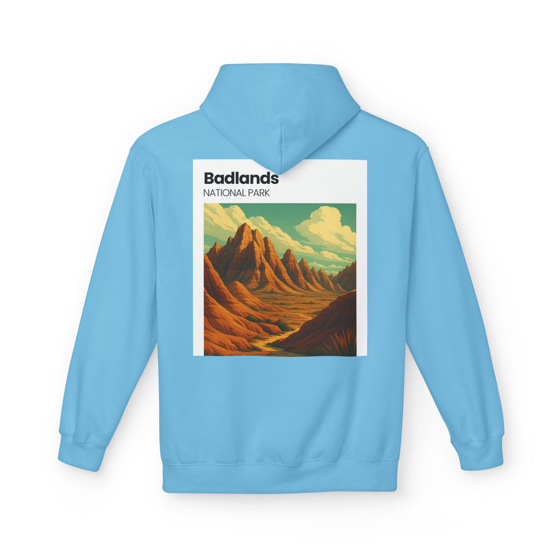 Badlands National Park landscape hoodie | vintage desert mountain art