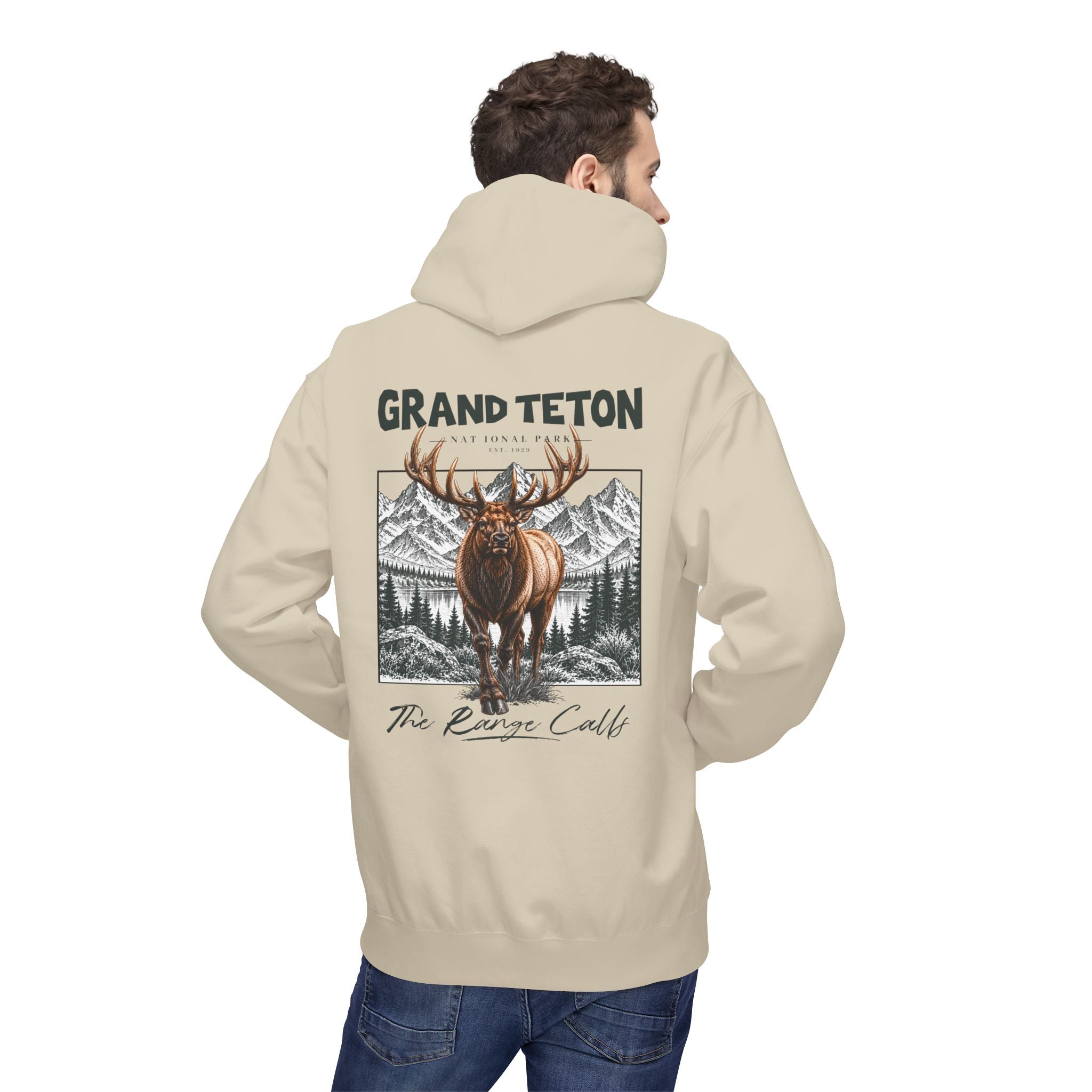 Grand Teton National Park Elk Graphic Hoodie