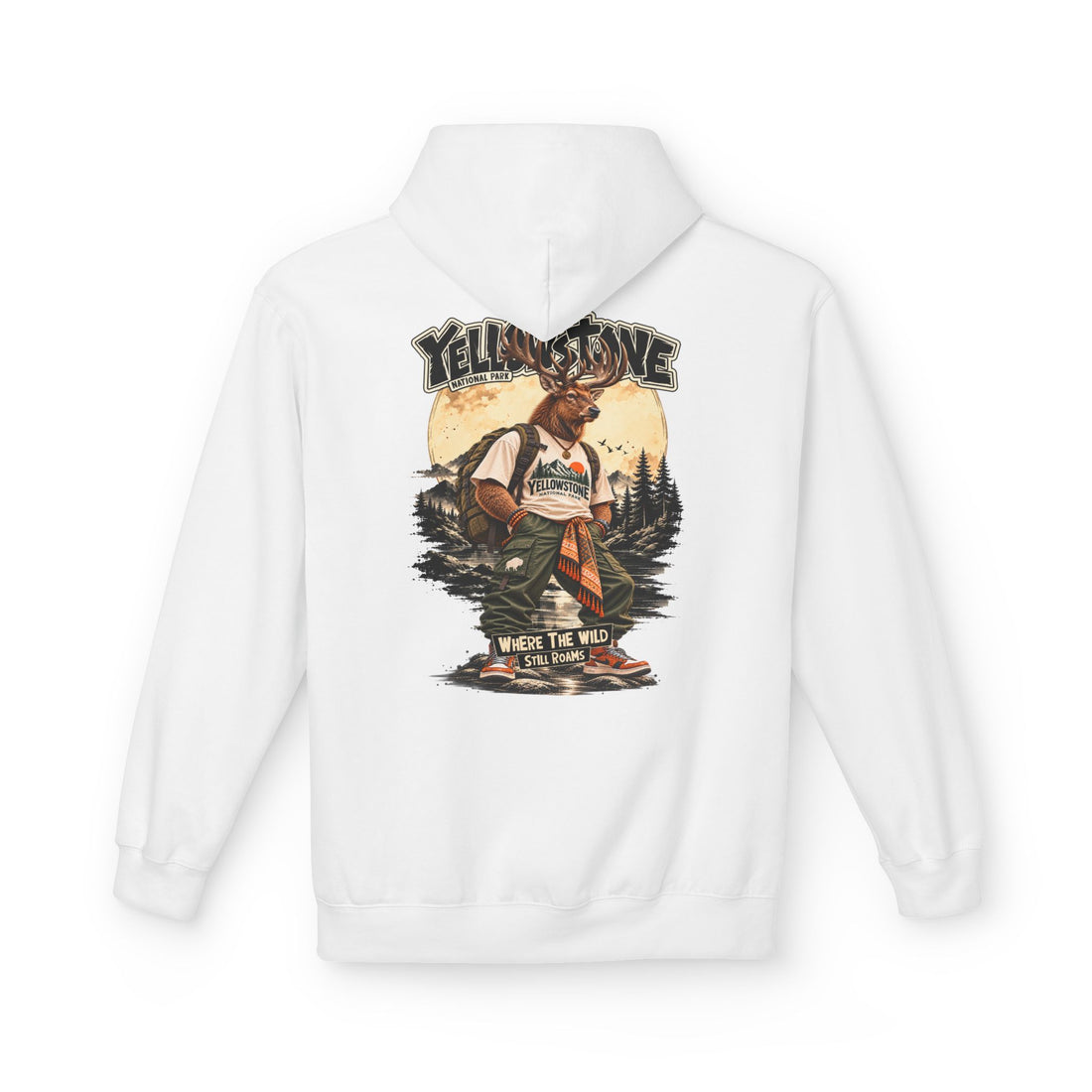 Yellowstone Elk – Where the Wild Still Roams Hoodie Model1