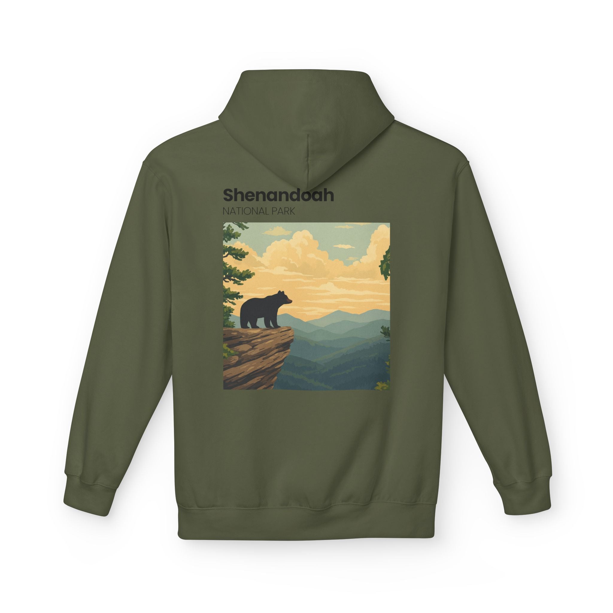 Shenandoah National Park Bear Hoodie | Vintage Travel Poster style