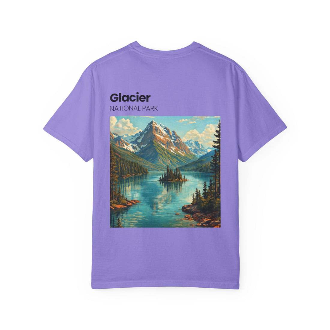 Glacier National Park Landscape T-shirt | Vintage Mountain Lake Tee