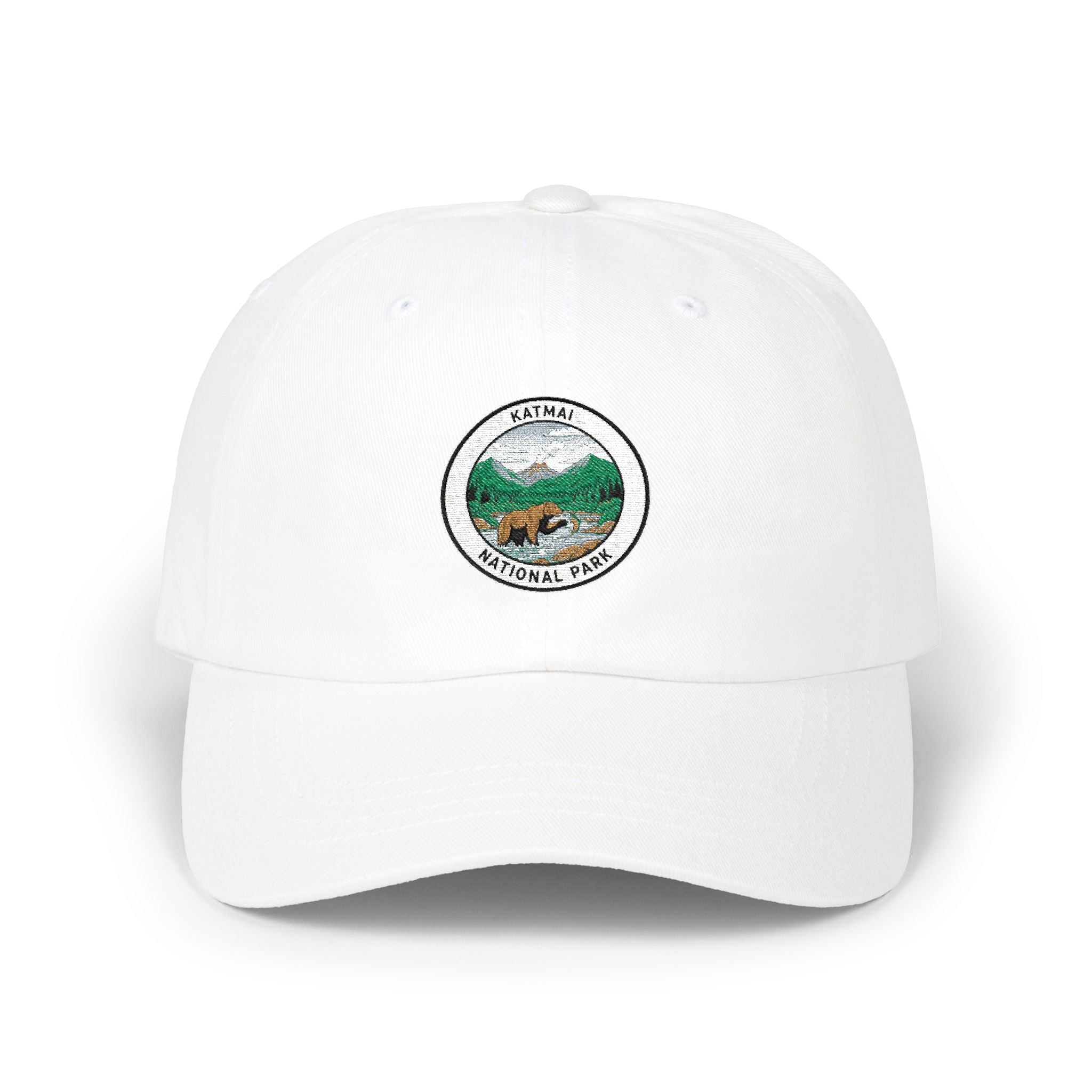 Katmai Mountain National Park patch Dad Cap | vintage hiking outdoors logo