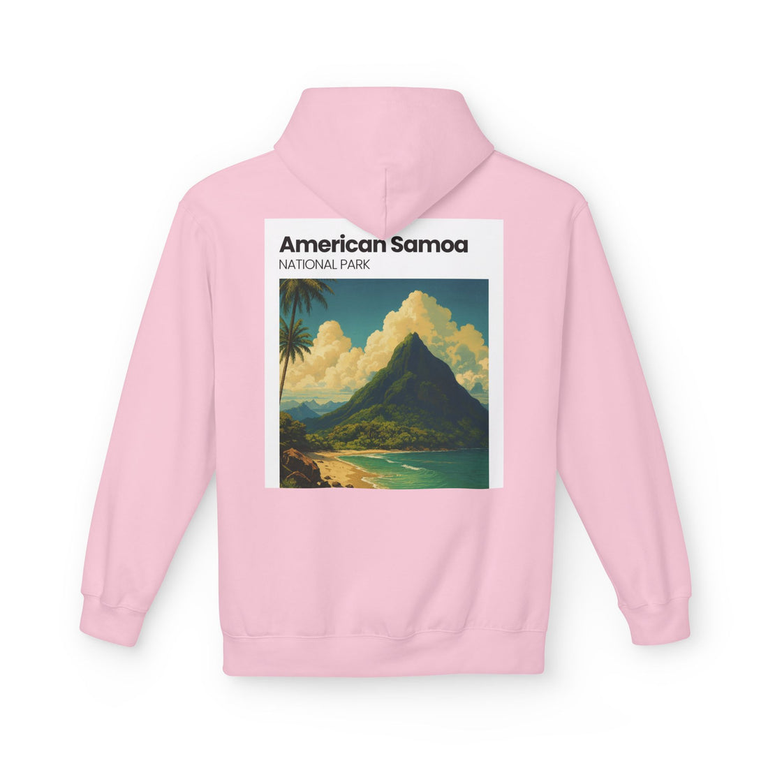 American Samoa National Park Landscape Hoodie | Vintage Tropical Island Print