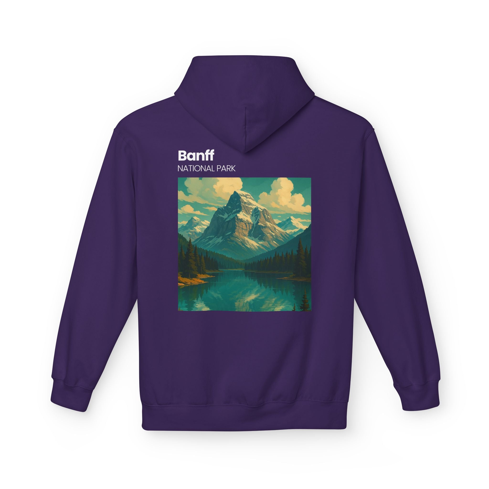 Banff National Park landscape Hoodie | Mountain Lake Vintage Poster