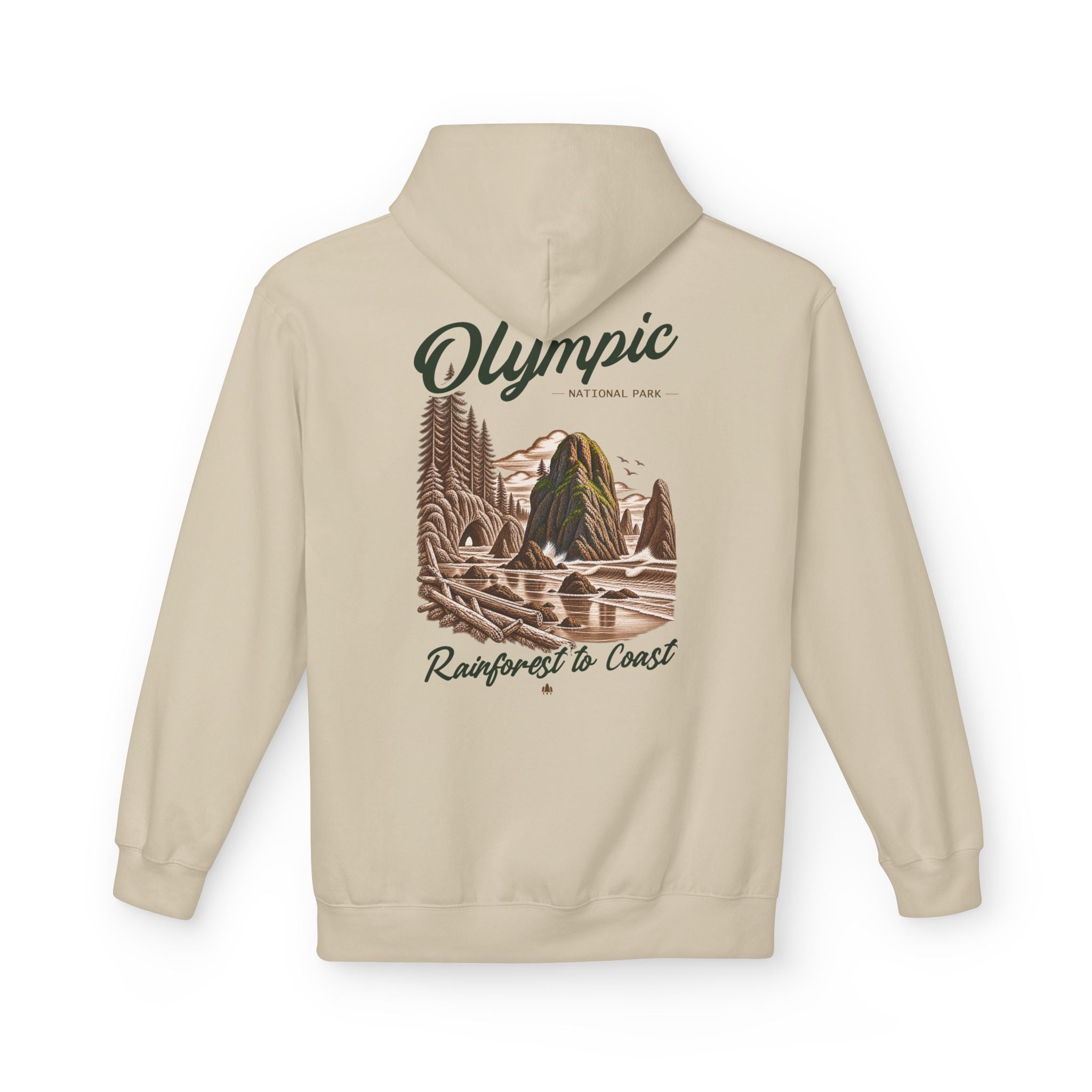 Olympic National Park Sea Stacks Graphic Hoodie