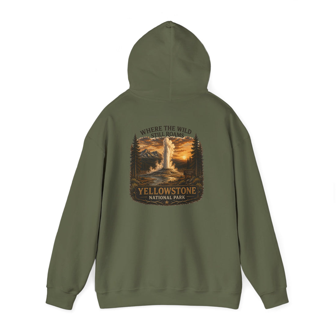 Yellowstone Old Faithful Hoodie – Where the Wild Still Roams
