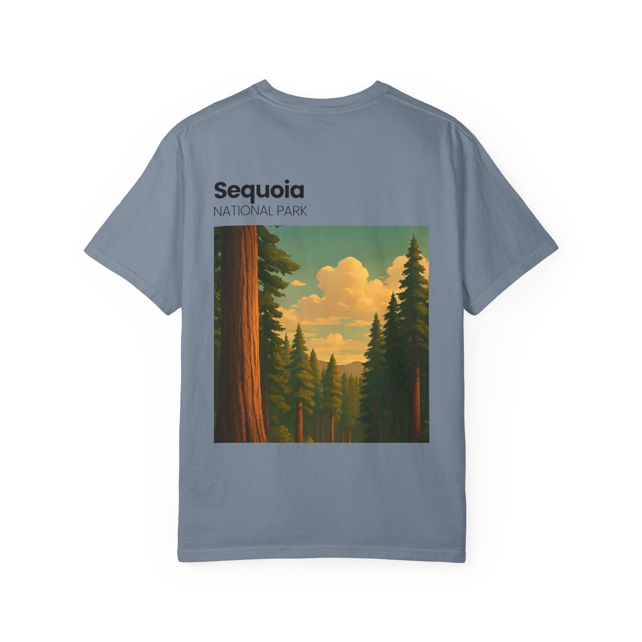 Sequoia National Park Poster Art T-Shirt | Vintage Forest Illustration