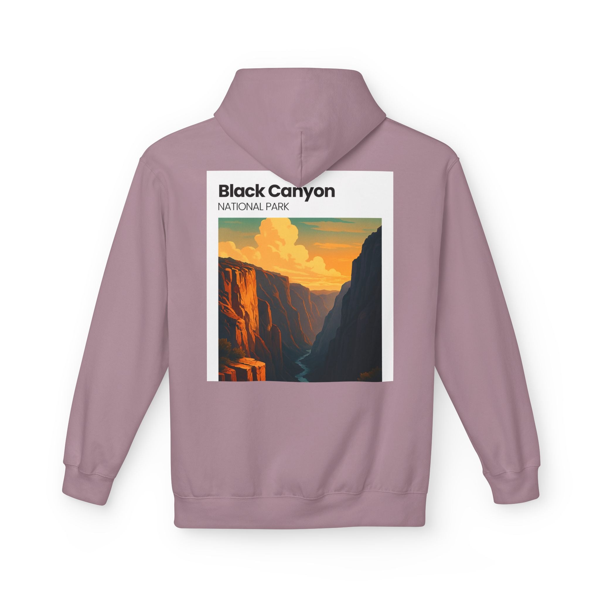 Black Canyon National Park Hoodie | Vintage Canyon Sunset Illustration