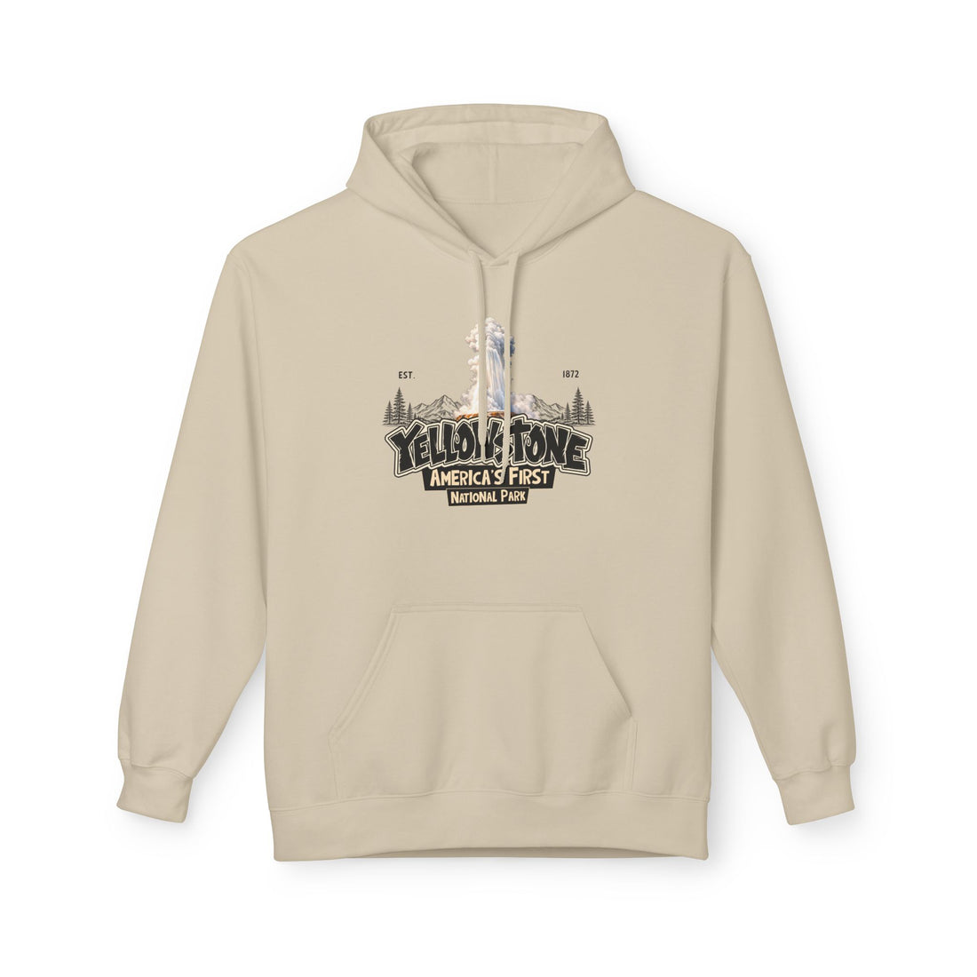 Yellowstone Old Faithful – Where the Wild Still Roams Hoodie Model2