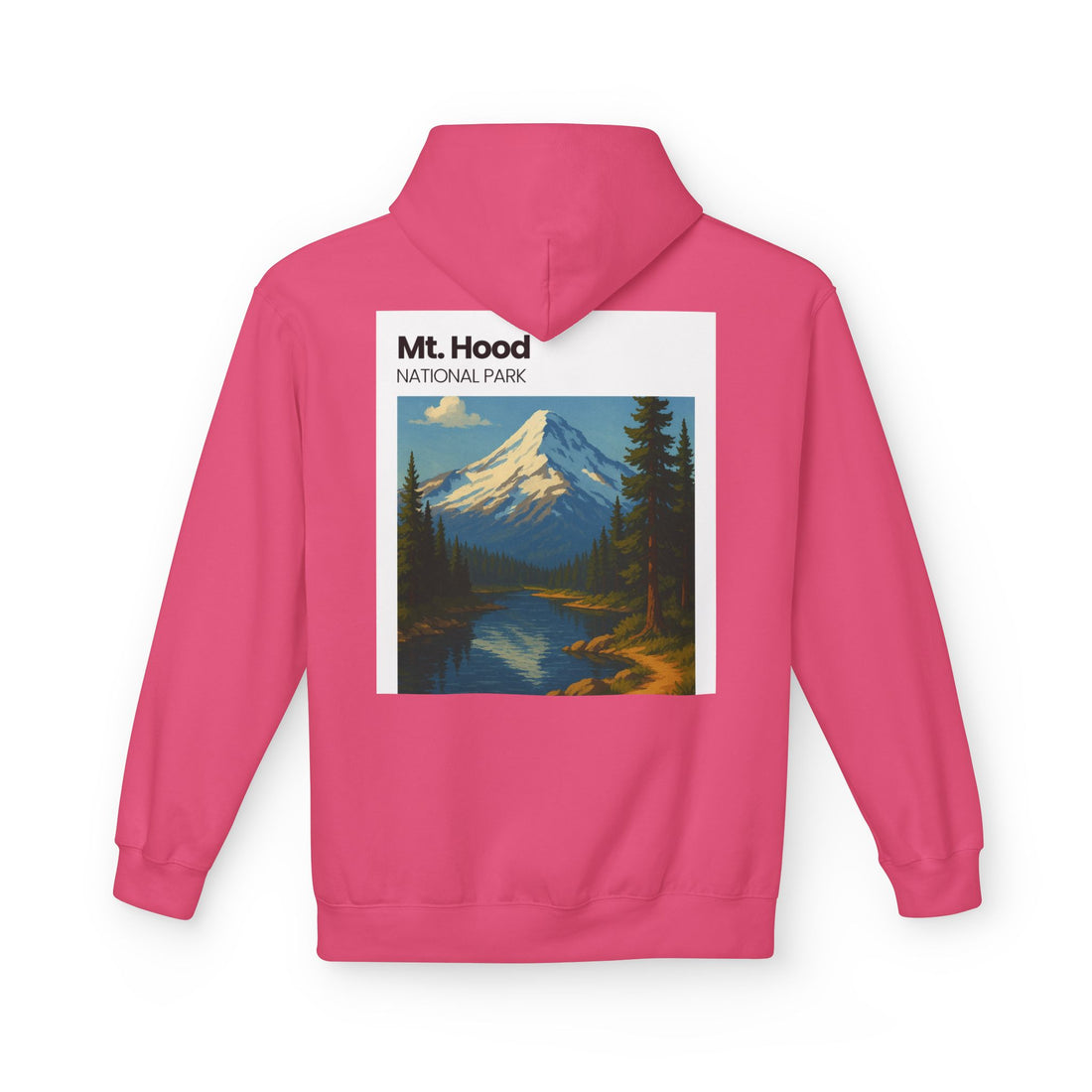 Mt. Hood National Park landscape Hoodie | Vintage mountain poster design