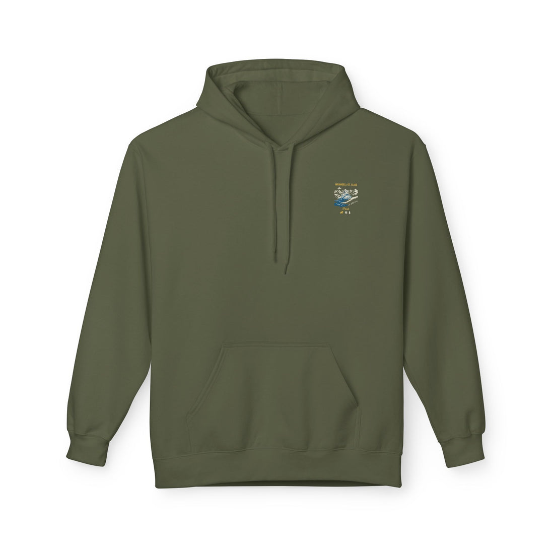 Wrangell–St. Elias National Park landscape Hoodie | Mountain river art