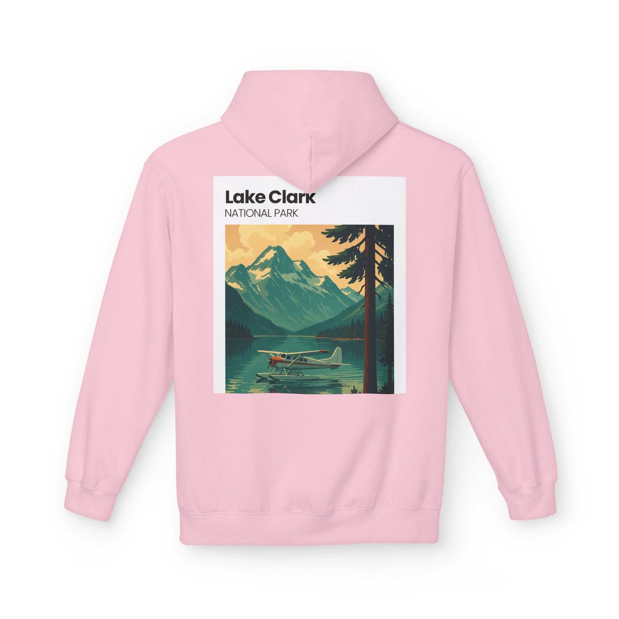 Lake Clark National Park vintage landscape Hoodie | Mountain Lake Seaplane