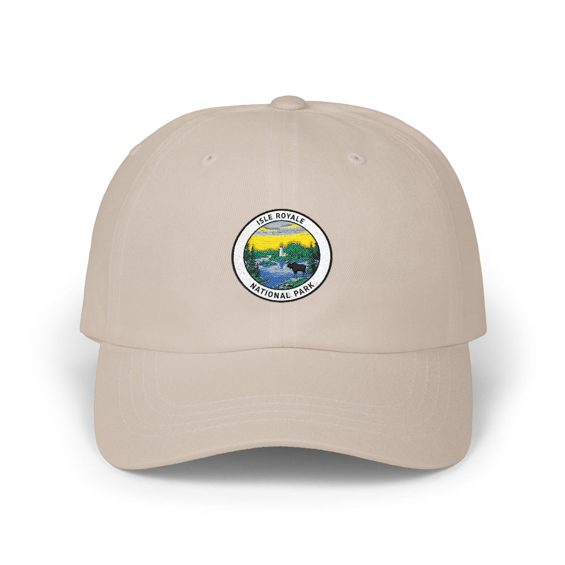 Yellow Mountain Lake Patch Cap | Dad Hat with Scenic Nature Logo