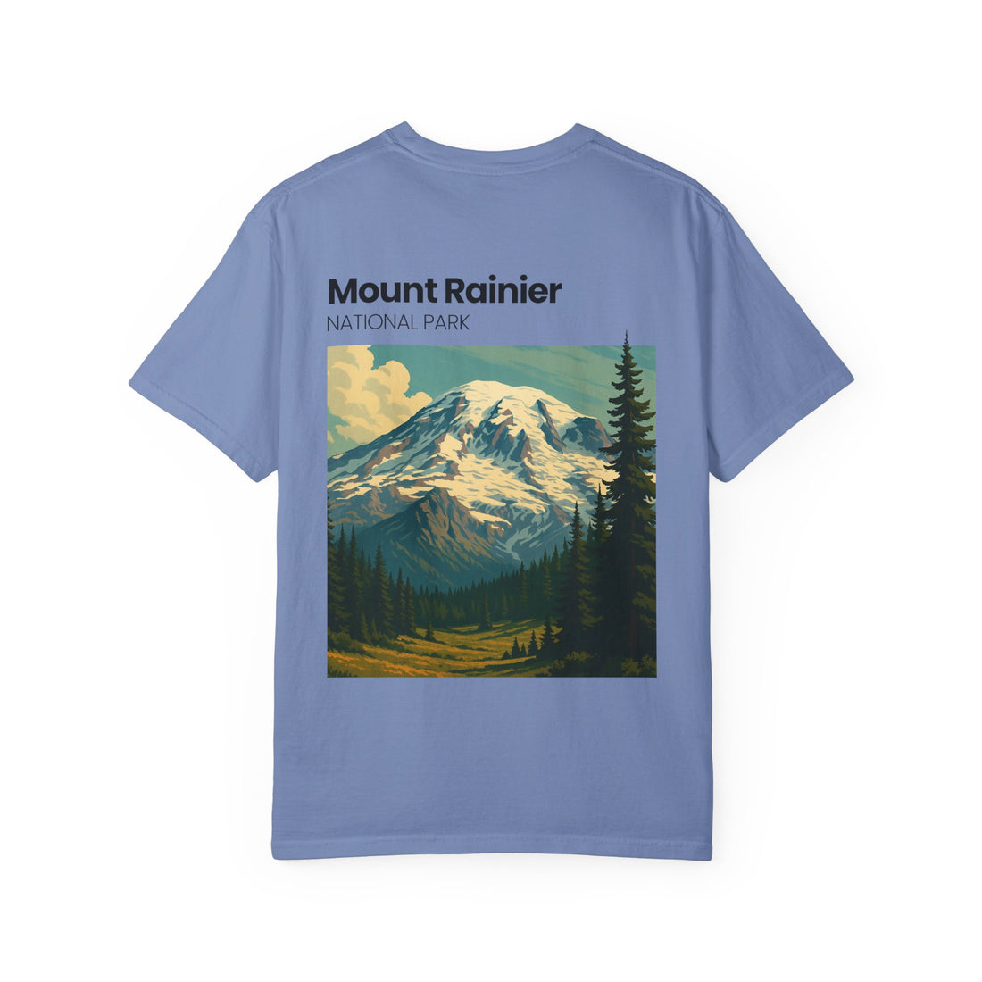 Mount Rainier National Park Poster T-Shirt | Vintage Landscape Graphic