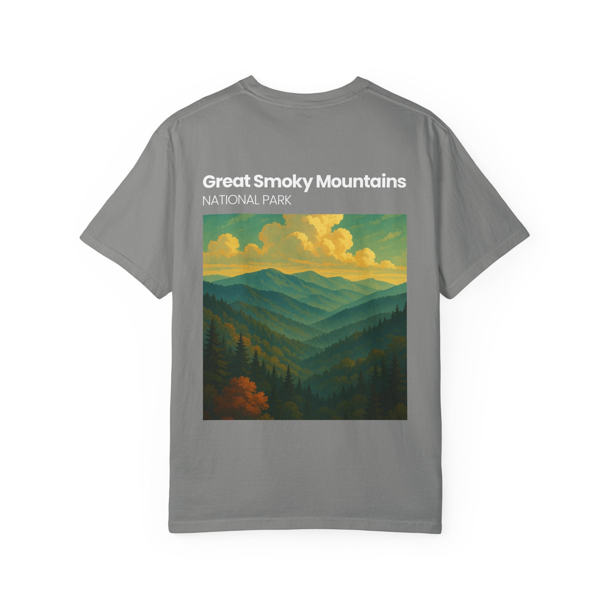 Great Smoky Mountains landscape T-shirt | National Park vintage poster