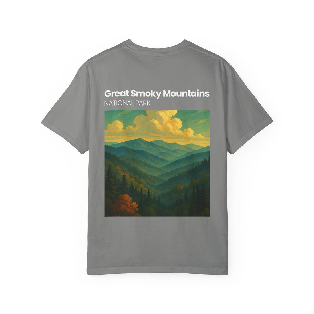 Great Smoky Mountains landscape T-shirt | National Park vintage poster